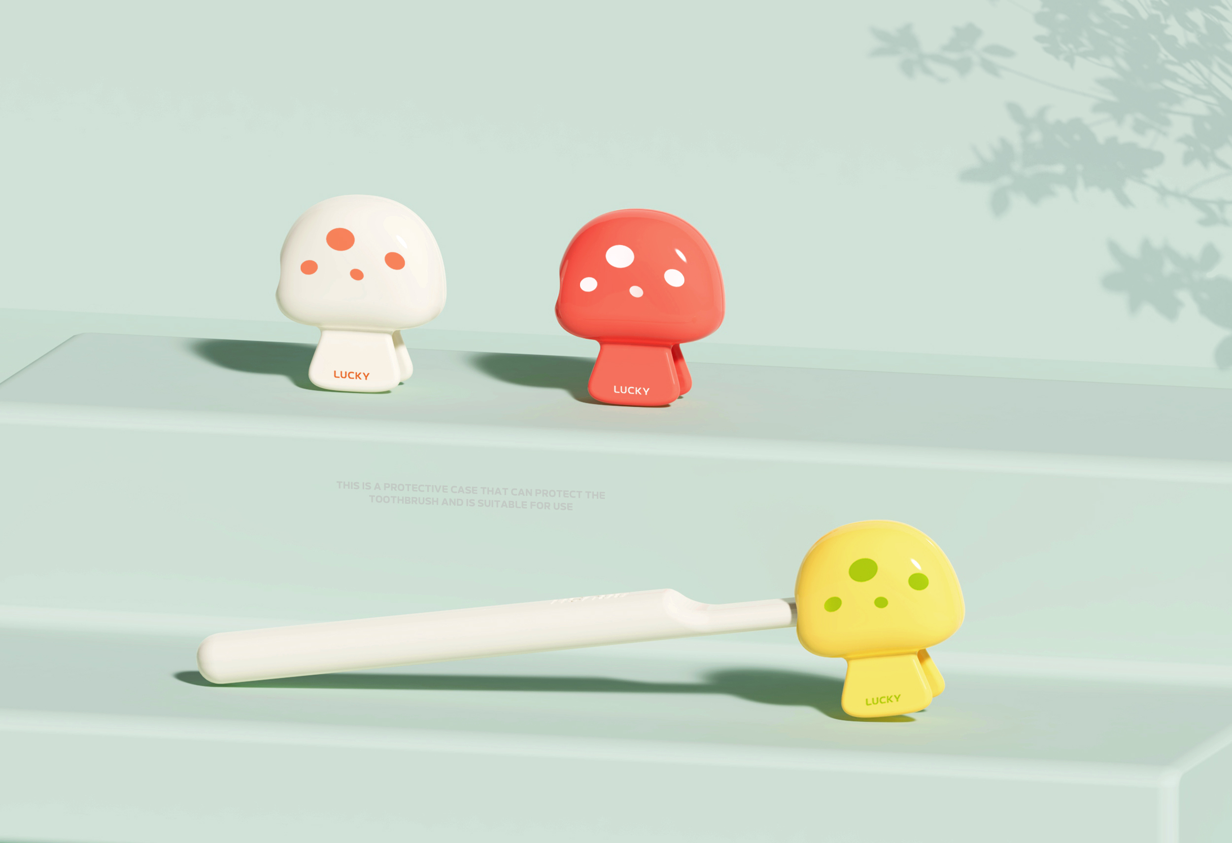 travel，Toothbrush storage，Clip，Mushroom，