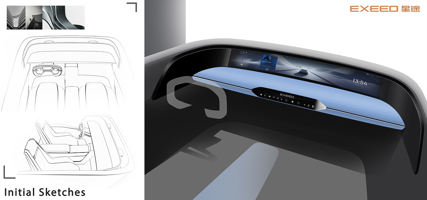 Interior design，Exterior design，Seat design，Steering wheel design，vehicle，Automobile design，Automobile modeling design，PS rendering，