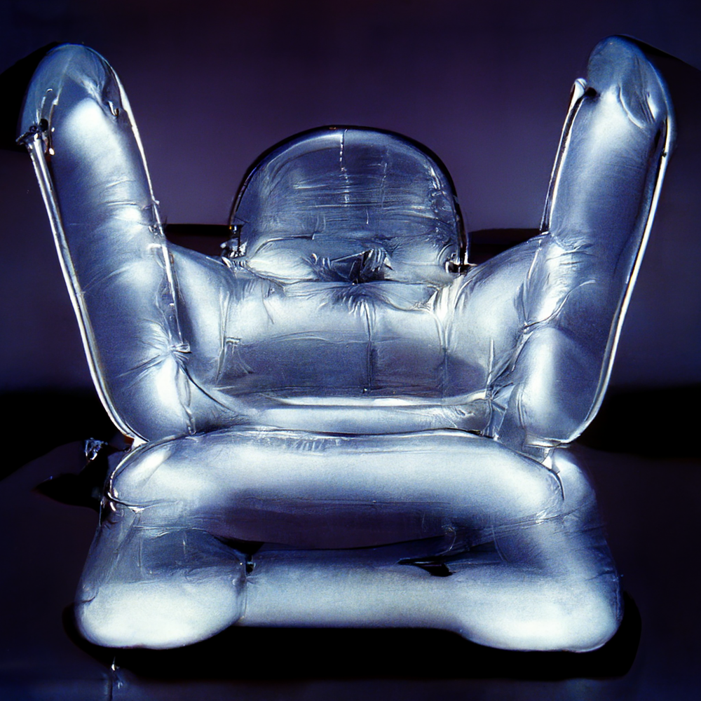 sofa，Inflatable seat，AI design，transparent，sense of modernity，