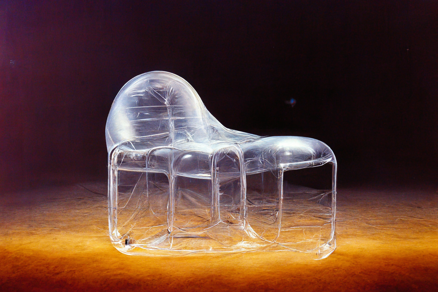 sofa，Inflatable seat，AI design，transparent，sense of modernity，