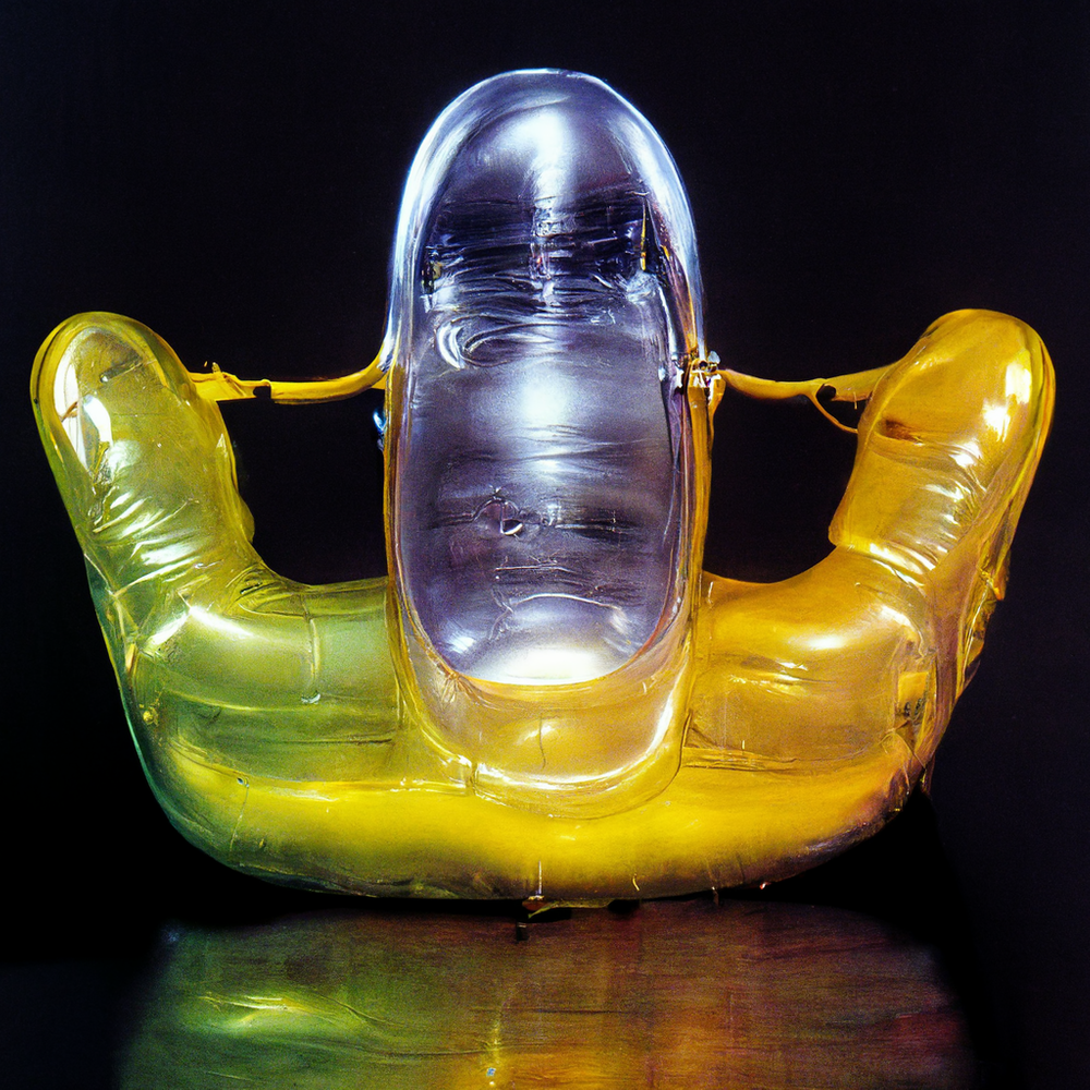 sofa，Inflatable seat，AI design，transparent，sense of modernity，