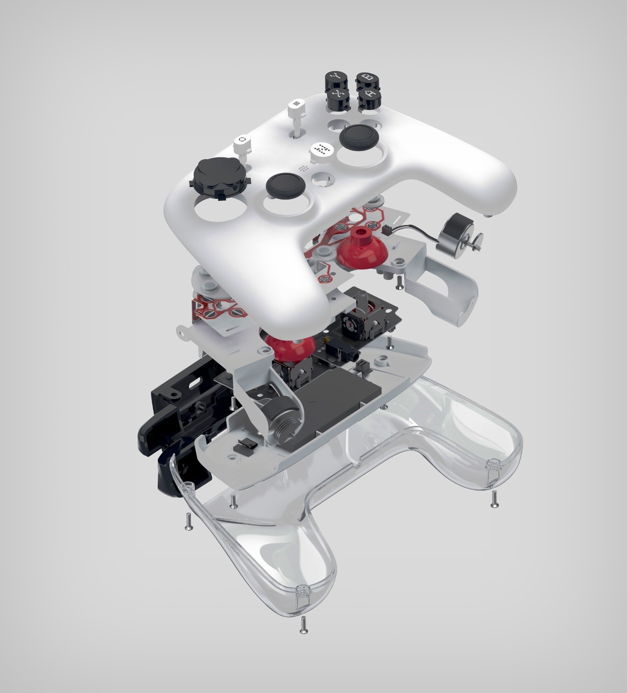 LED lamp，Game handle，Game experience，Nothing，Transparent design，