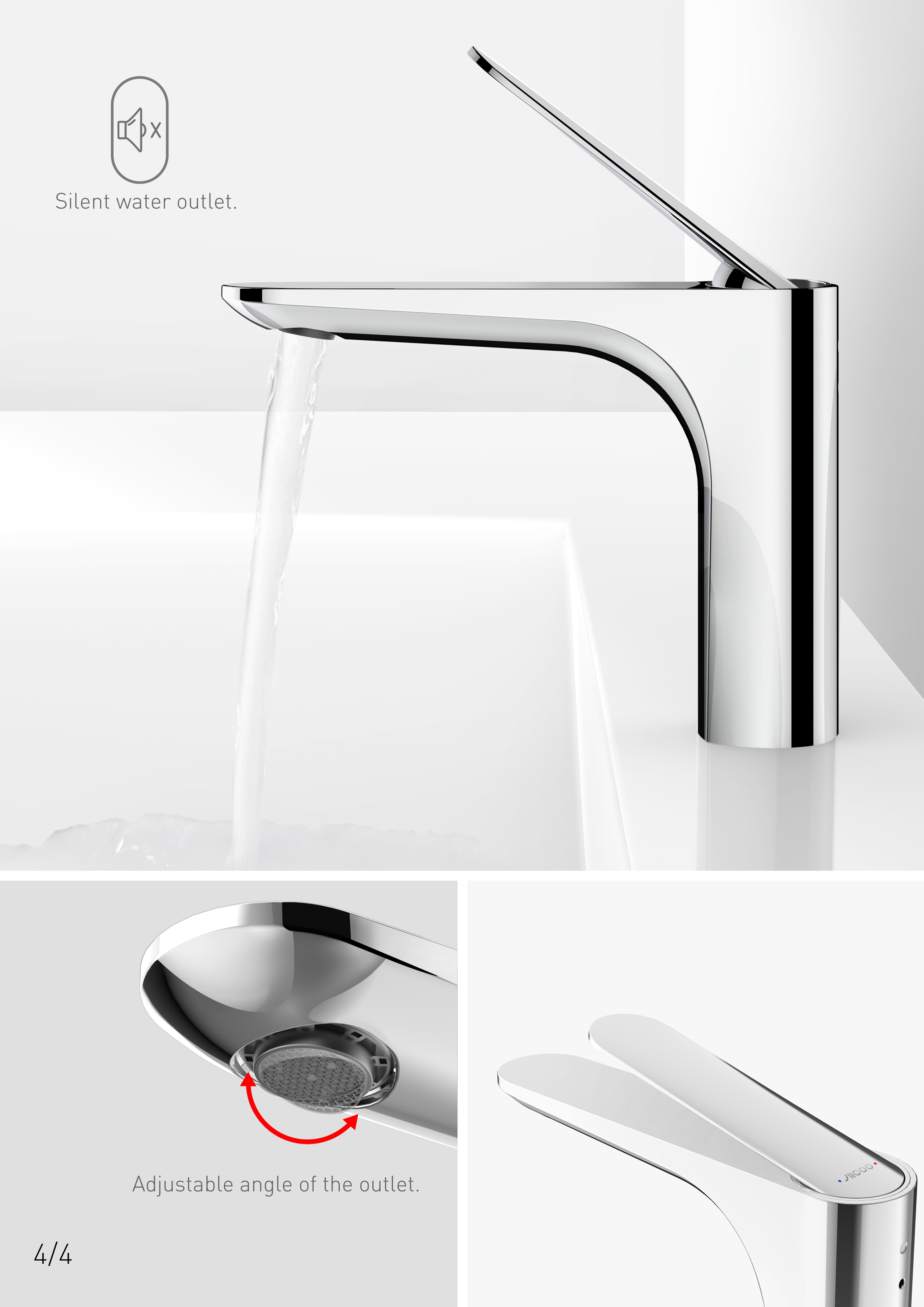 Boundless design，Basin mixer ，Bathroom product design，Basin faucet design，product design，Sanitary Ware，innovate，Red dot award，