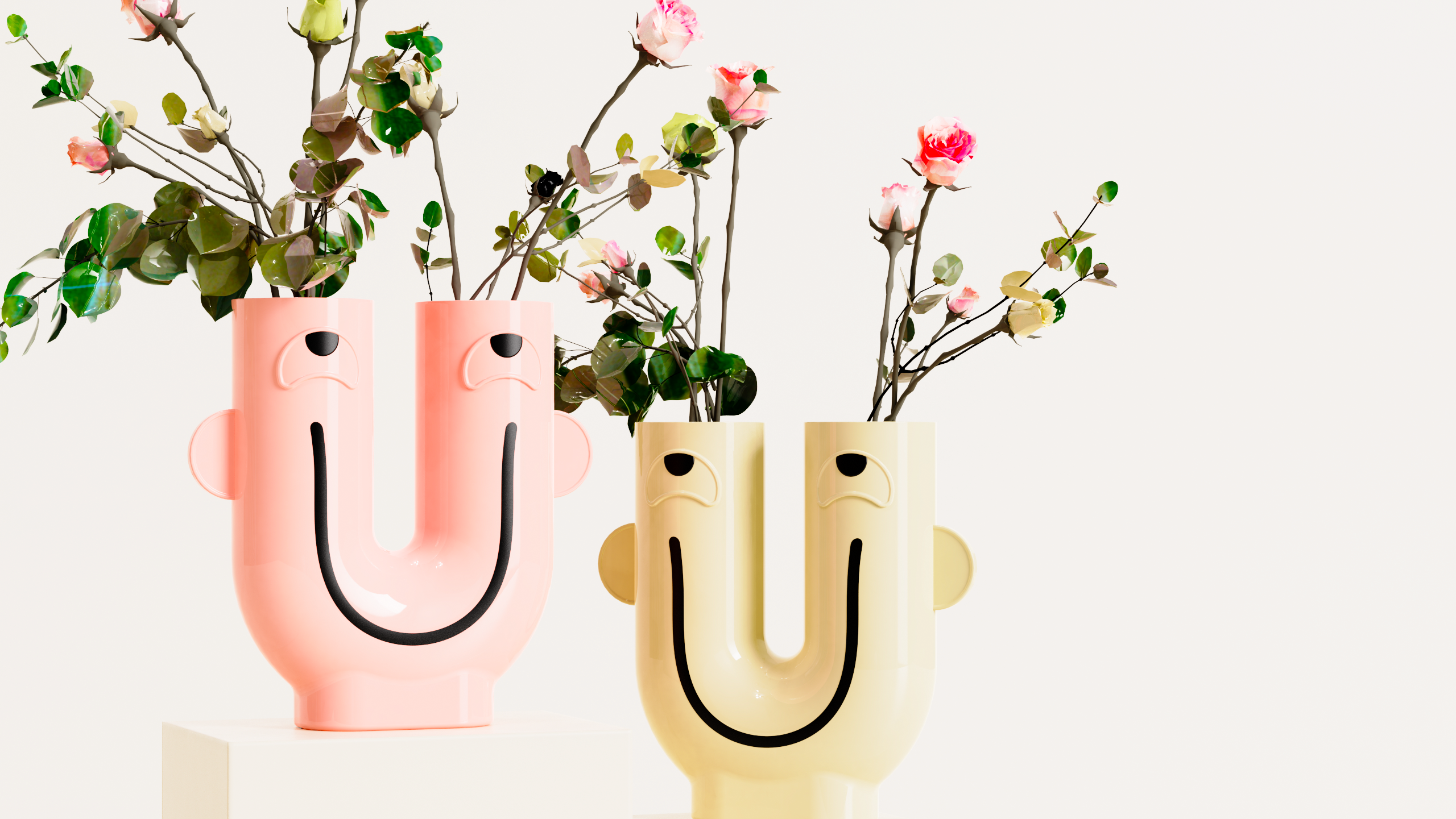 vase，Bottle ceramic cartoon funny，lovely，