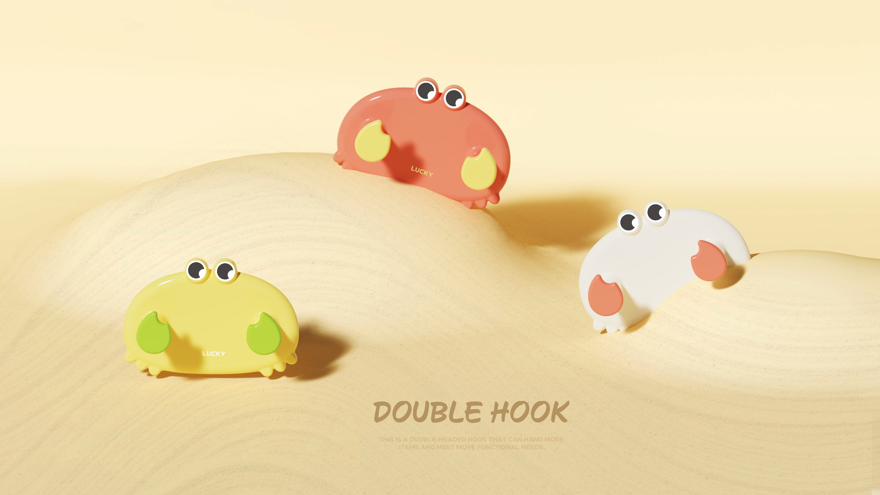 Crab，a hook，double head hook，Dual-purpose hook，