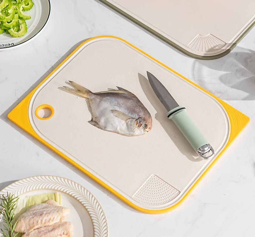 birds and fish.，chopping block，Baby cutting board，multi-function，double-sided cutting board，