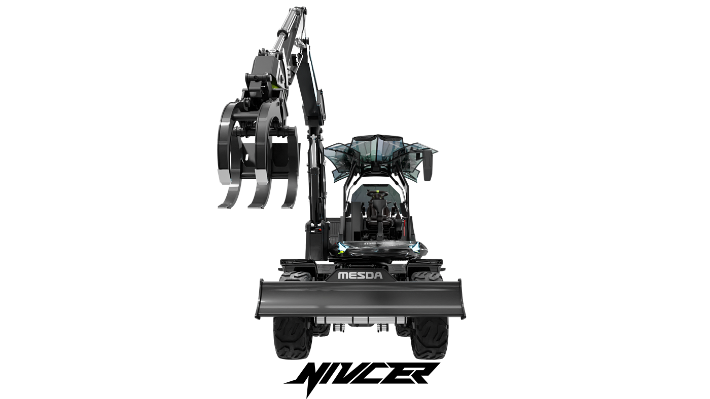 wheel excavator，Dump truck，Cyberpunk，construction machinery，Tools and equipment，Appearance design，industrial design，vehicle，