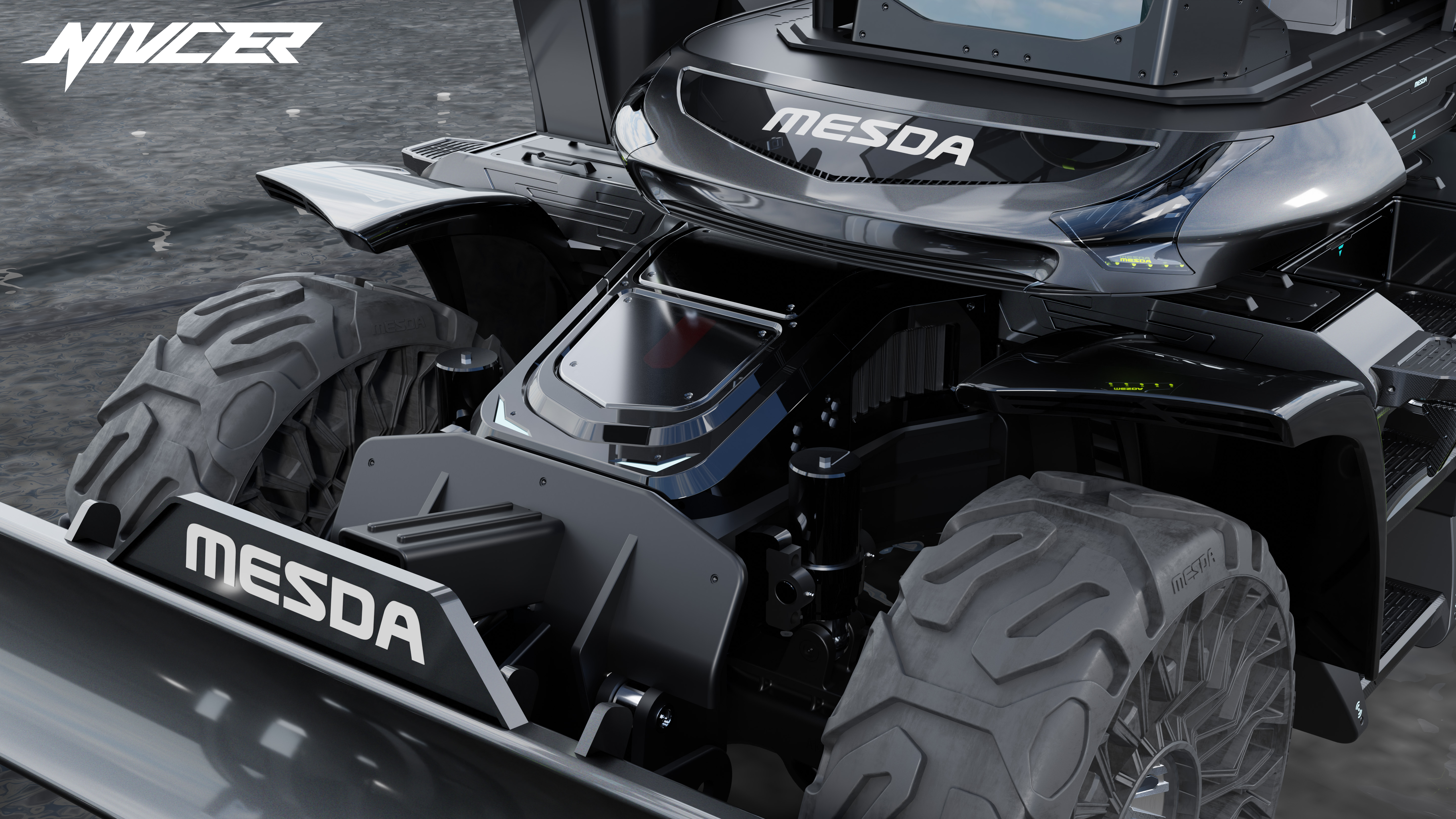 wheel excavator，Dump truck，Cyberpunk，construction machinery，Tools and equipment，Appearance design，industrial design，vehicle，