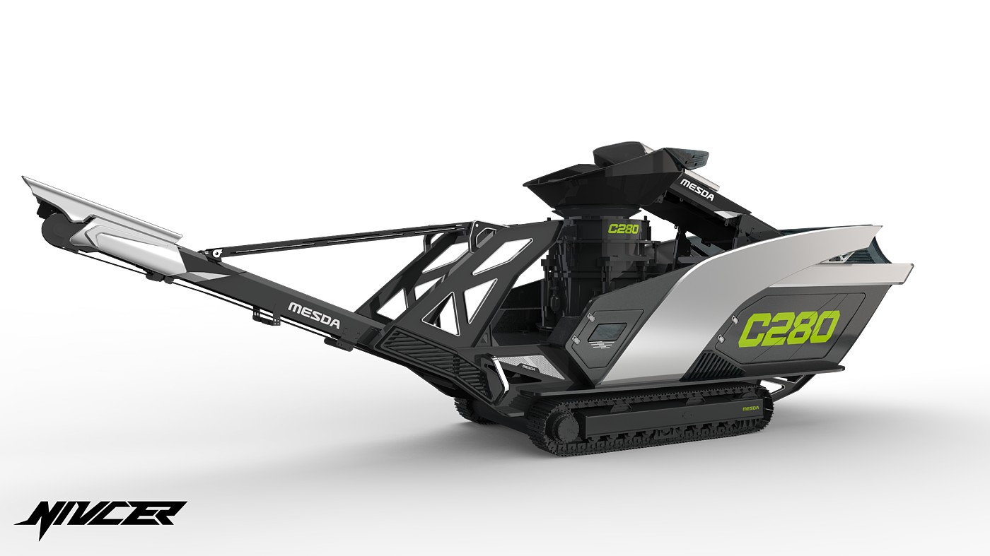 Crusher，construction machinery，Tools and equipment，industrial design，Appearance design，bionics，