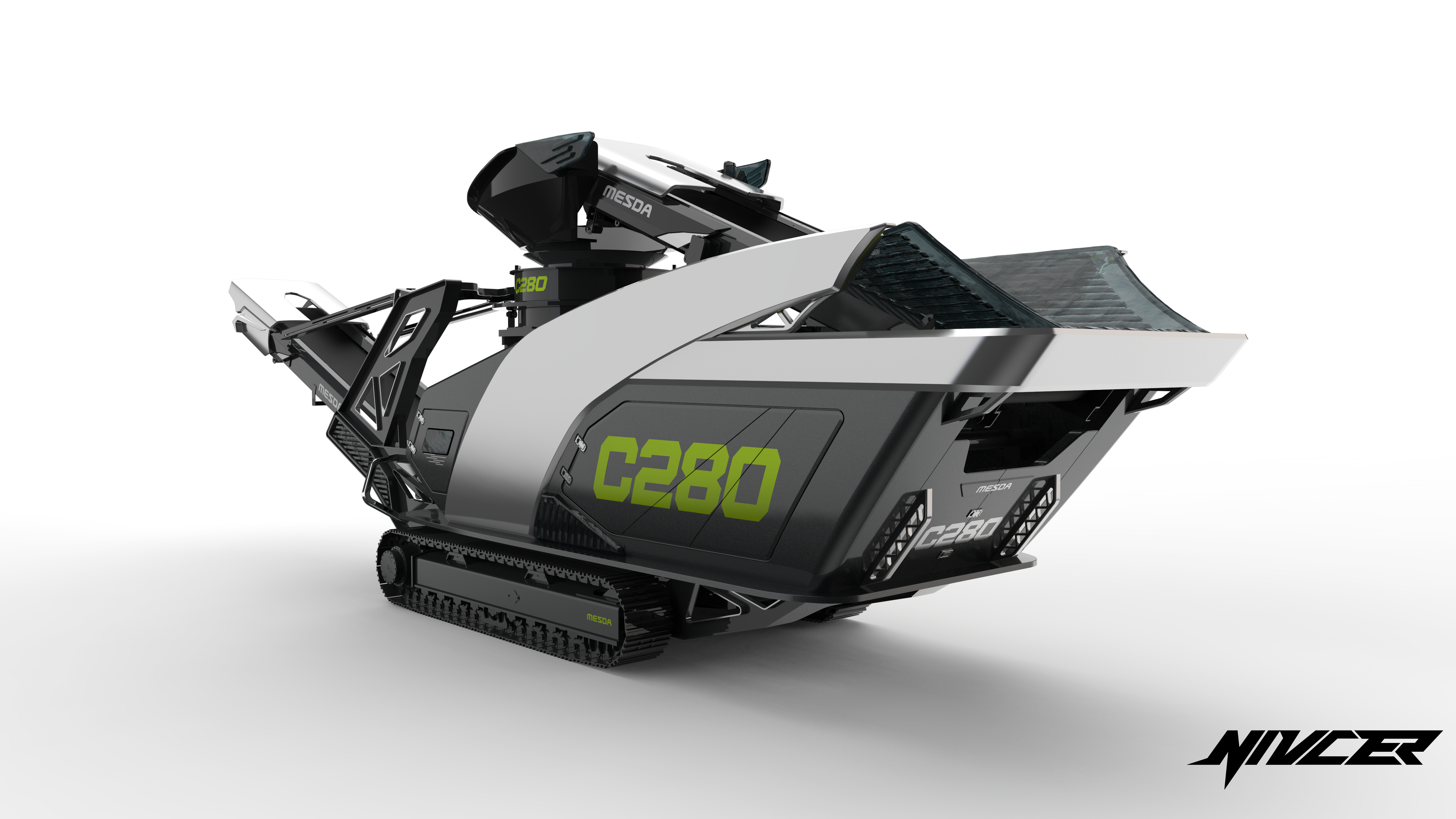 Crusher，construction machinery，Tools and equipment，industrial design，Appearance design，bionics，