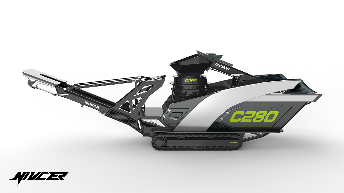 Crusher，construction machinery，Tools and equipment，industrial design，Appearance design，bionics，