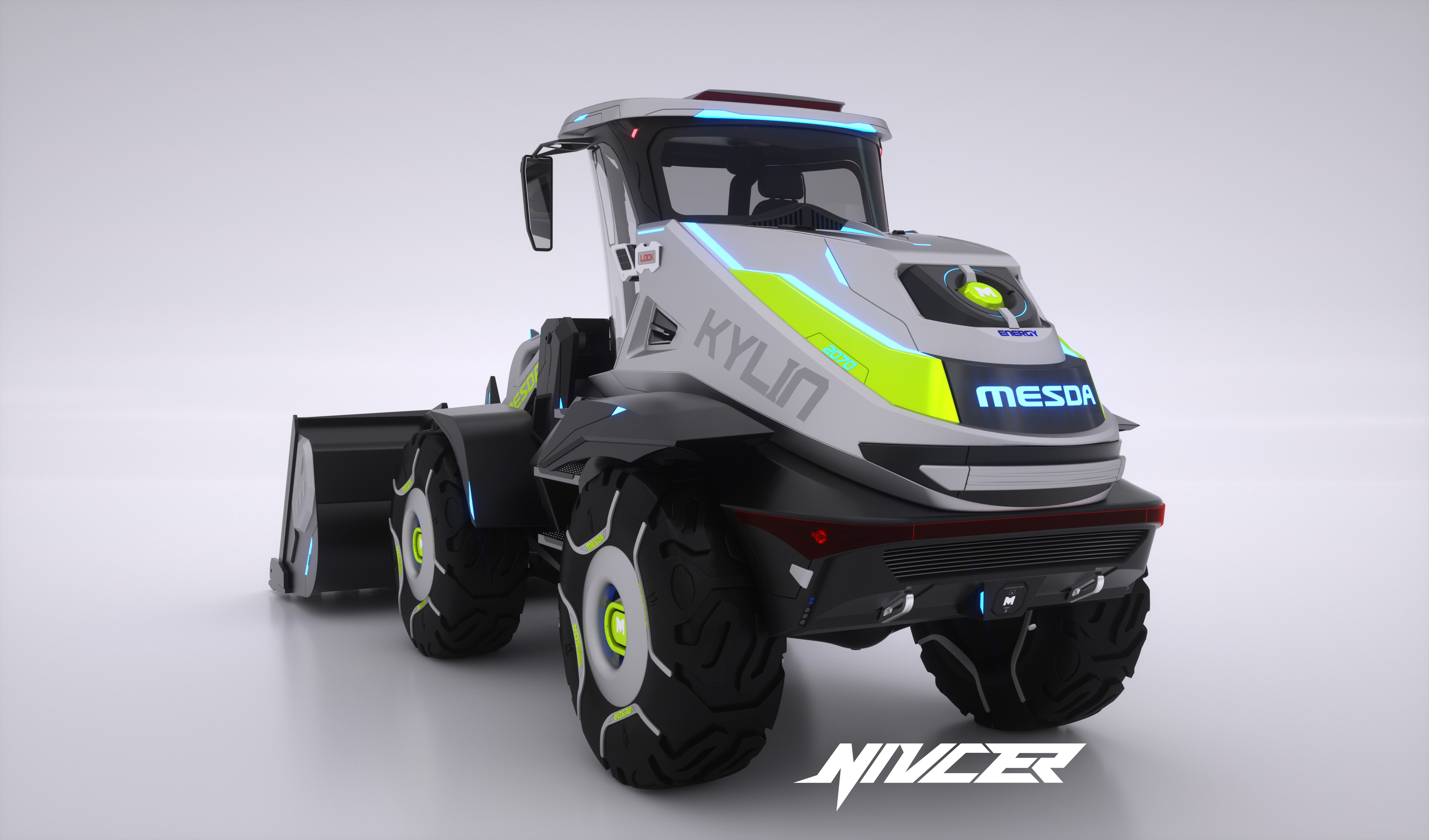 Loader，Cyberpunk，construction machinery，Tools and equipment，Appearance design，industrial design，