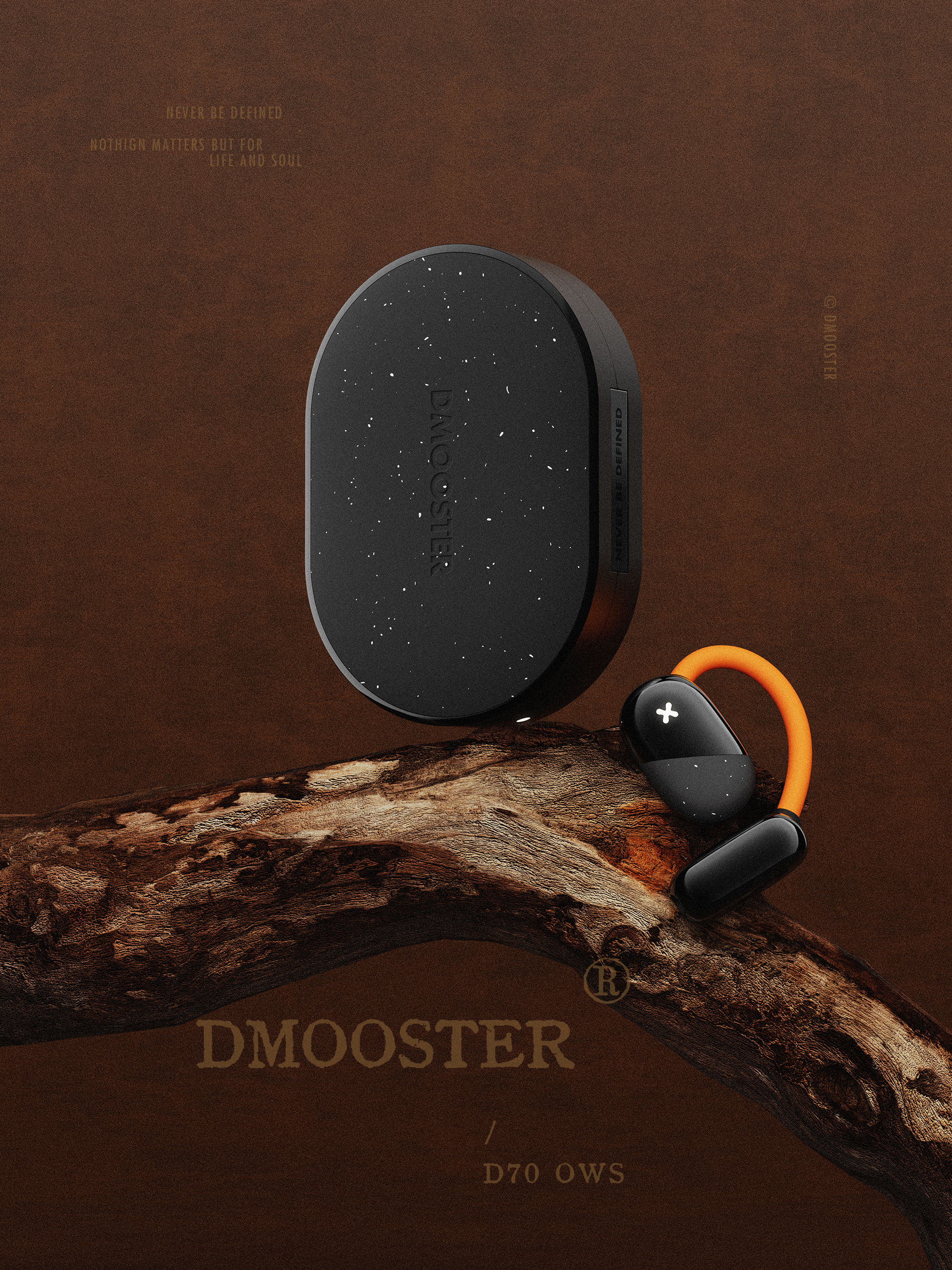dmooster，Big Monster，Bluetooth headset，Open headphones，industrial design，Chaopin，Render，ows，