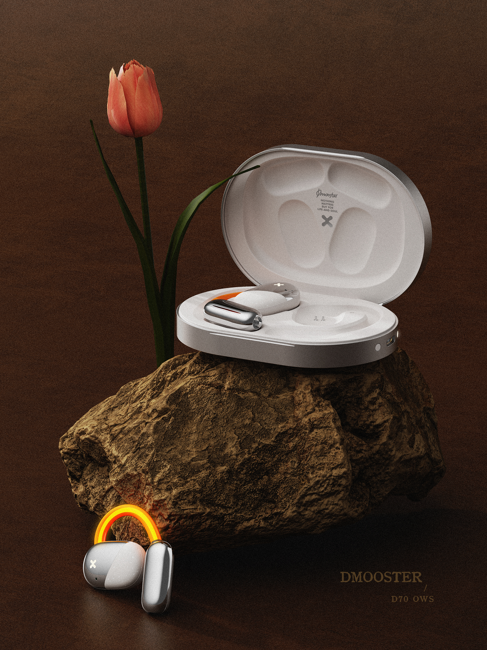 dmooster，Big Monster，Bluetooth headset，Open headphones，industrial design，Chaopin，Render，ows，