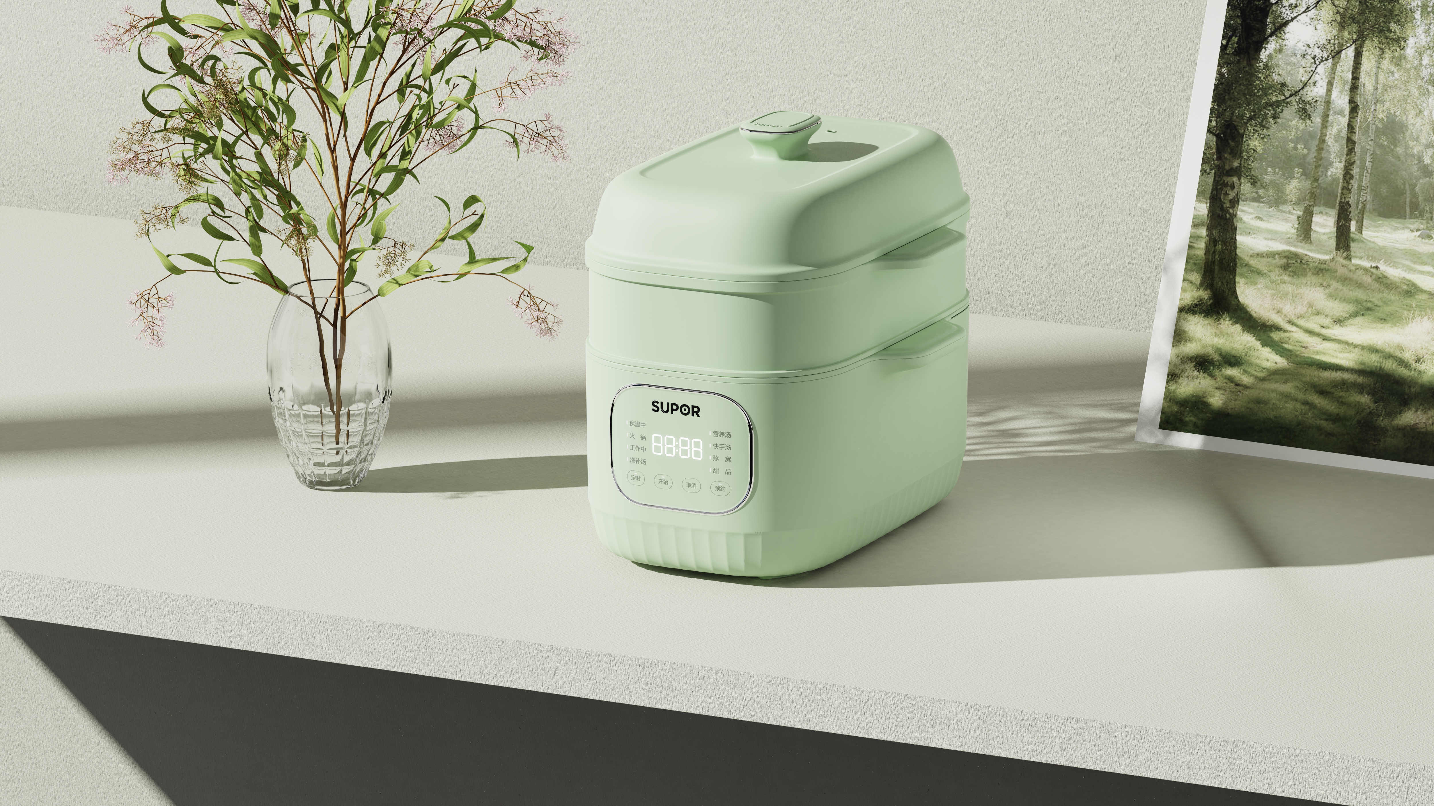 Electric stewing cup，Electric steamer，Double-gallbladder stew cup，