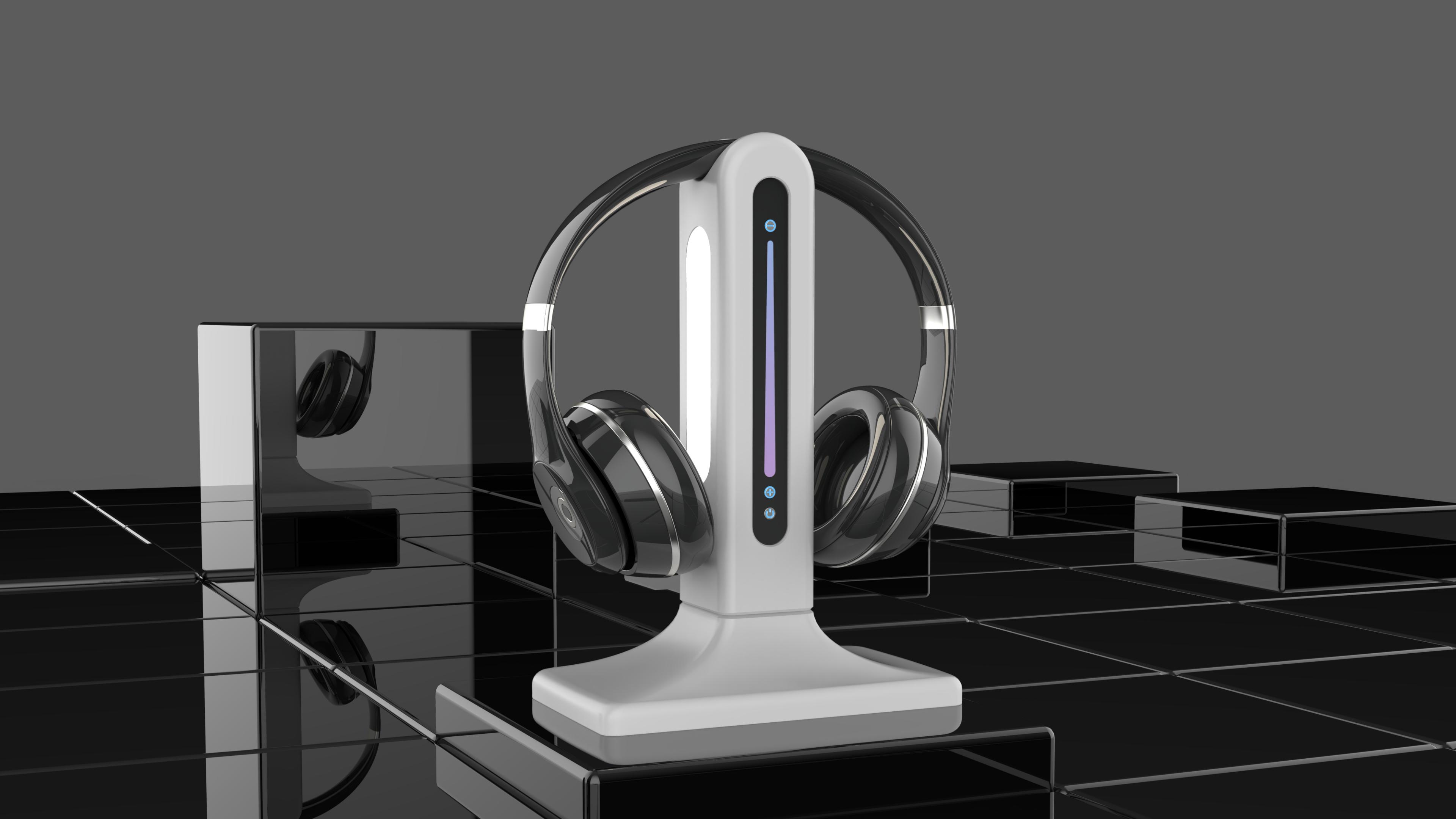 Desk lamp，Lamp design，Lighting design，E-sports desk lamp，Earphone bracket，Rhythmic table lamp，Zhongshan Ancient Town，Appearance design，