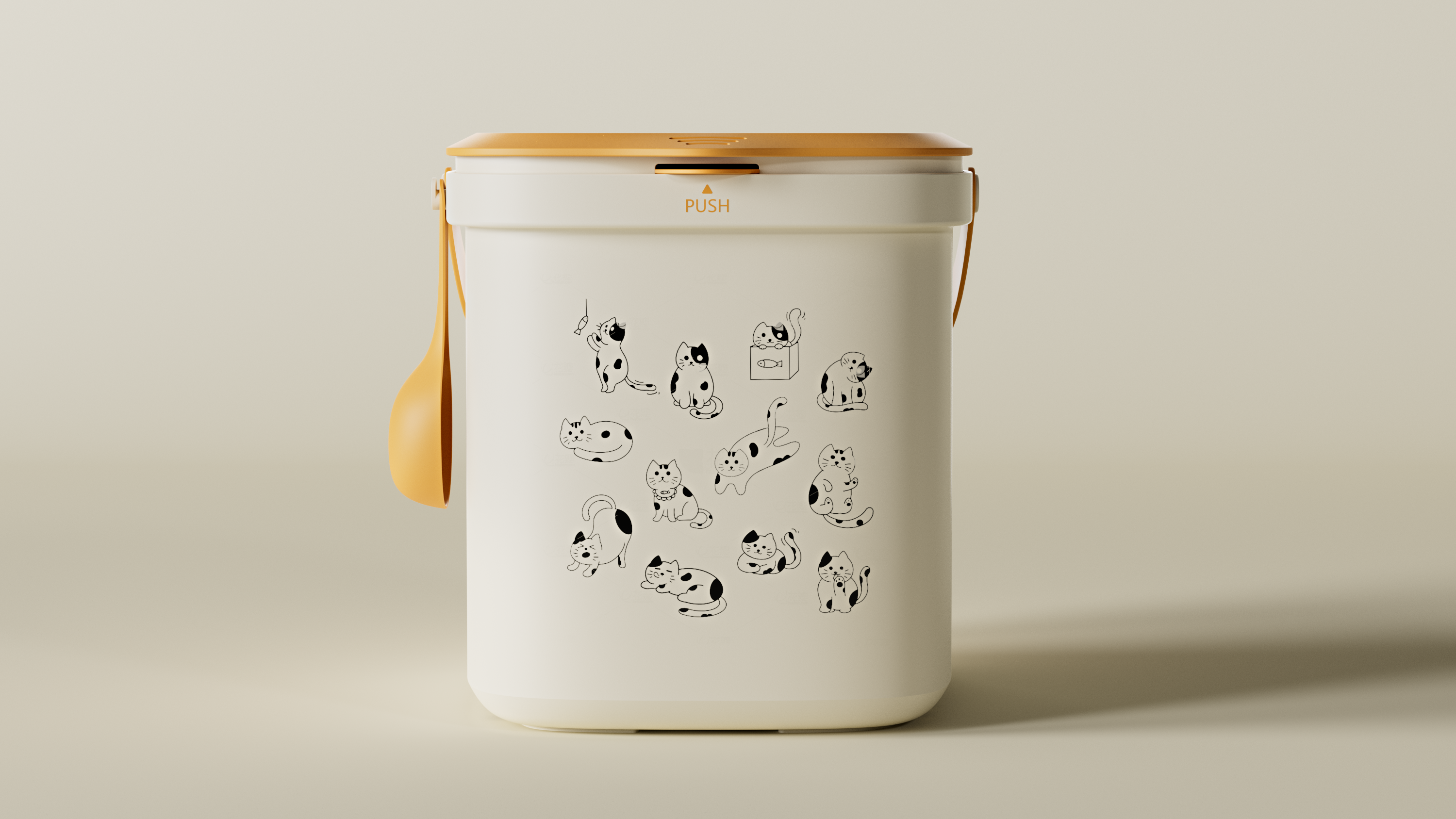 Design of Pet Grain Storage Barrel，Pet product design，Pet products design，Industrial product design，Product appearance design，Pet Product Design Company，