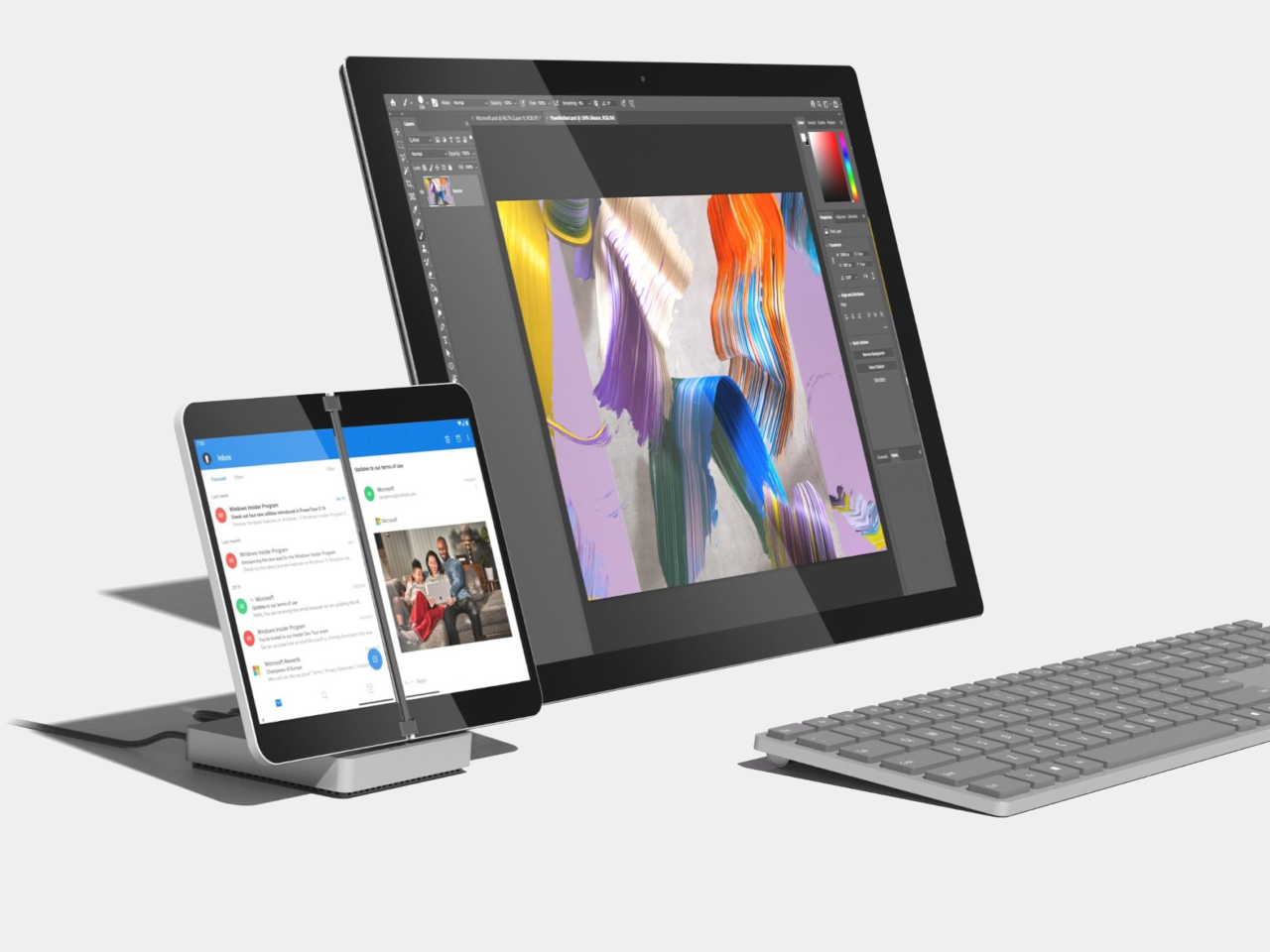 Surface Duo，Dual screen mobile phone，Wireless charging，Microsoft，Computer accessories，