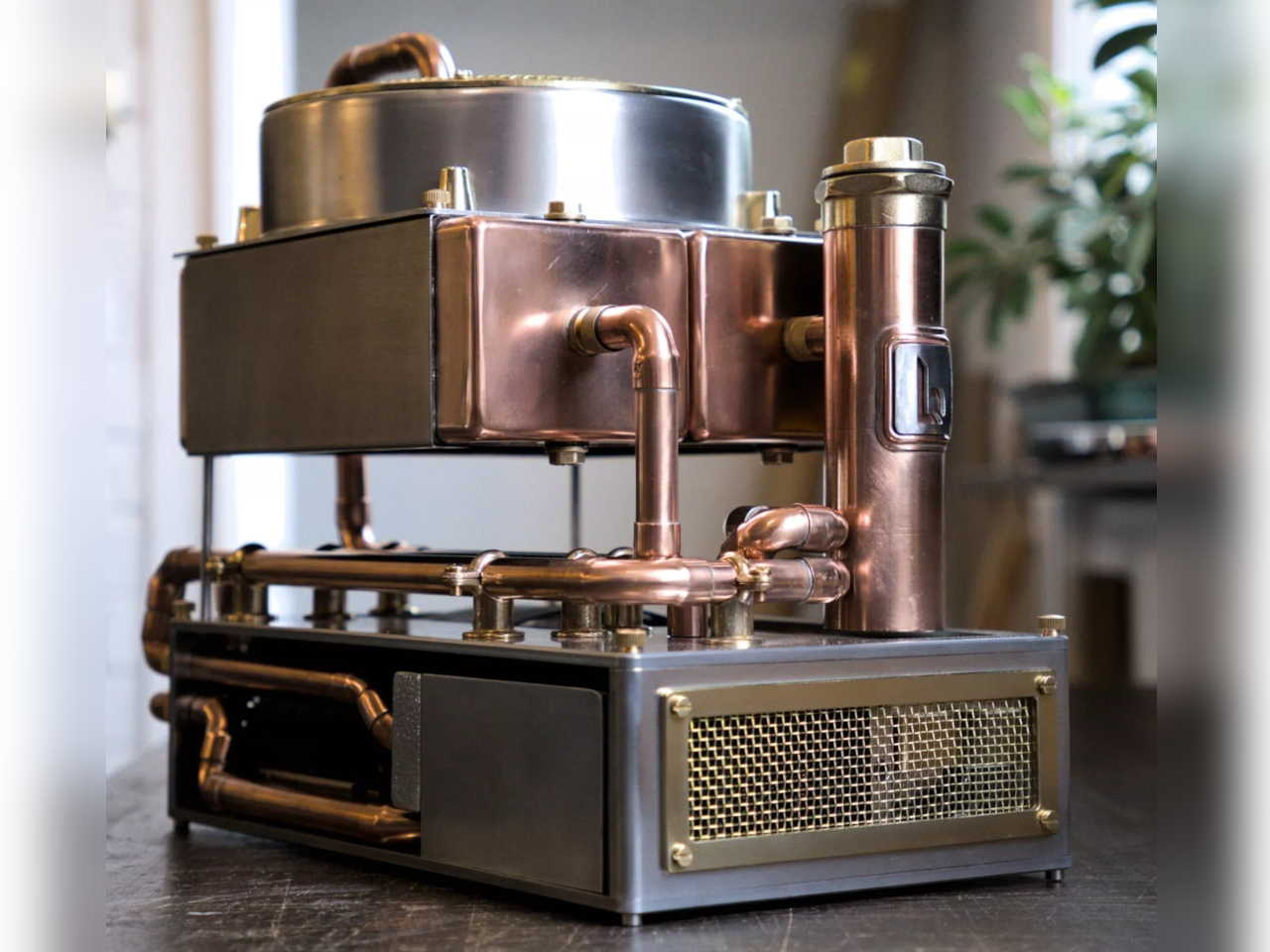 Steampunk，Copper tube，Retro style，water cooling system，CNC，