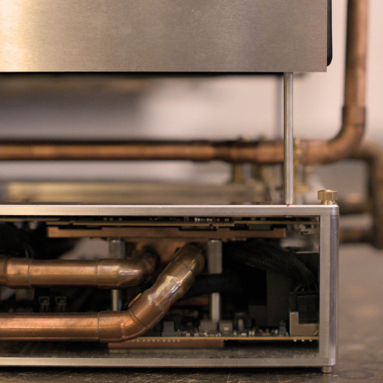 Steampunk，Copper tube，Retro style，water cooling system，CNC，