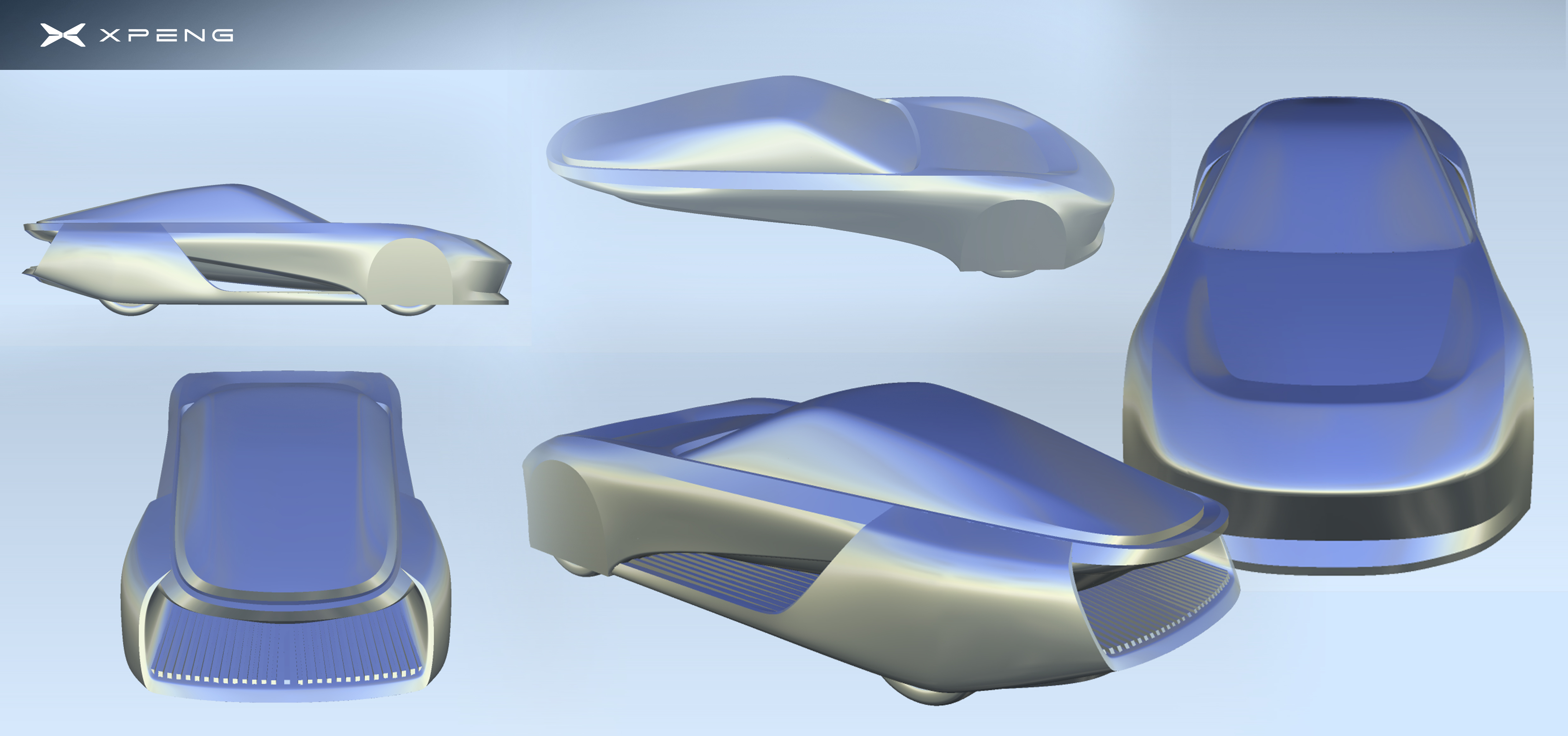 Exterior design，Automobile design，Automobile modeling design，Concept Car，Xiaopeng Automobile，Design practice，ps，sketch，