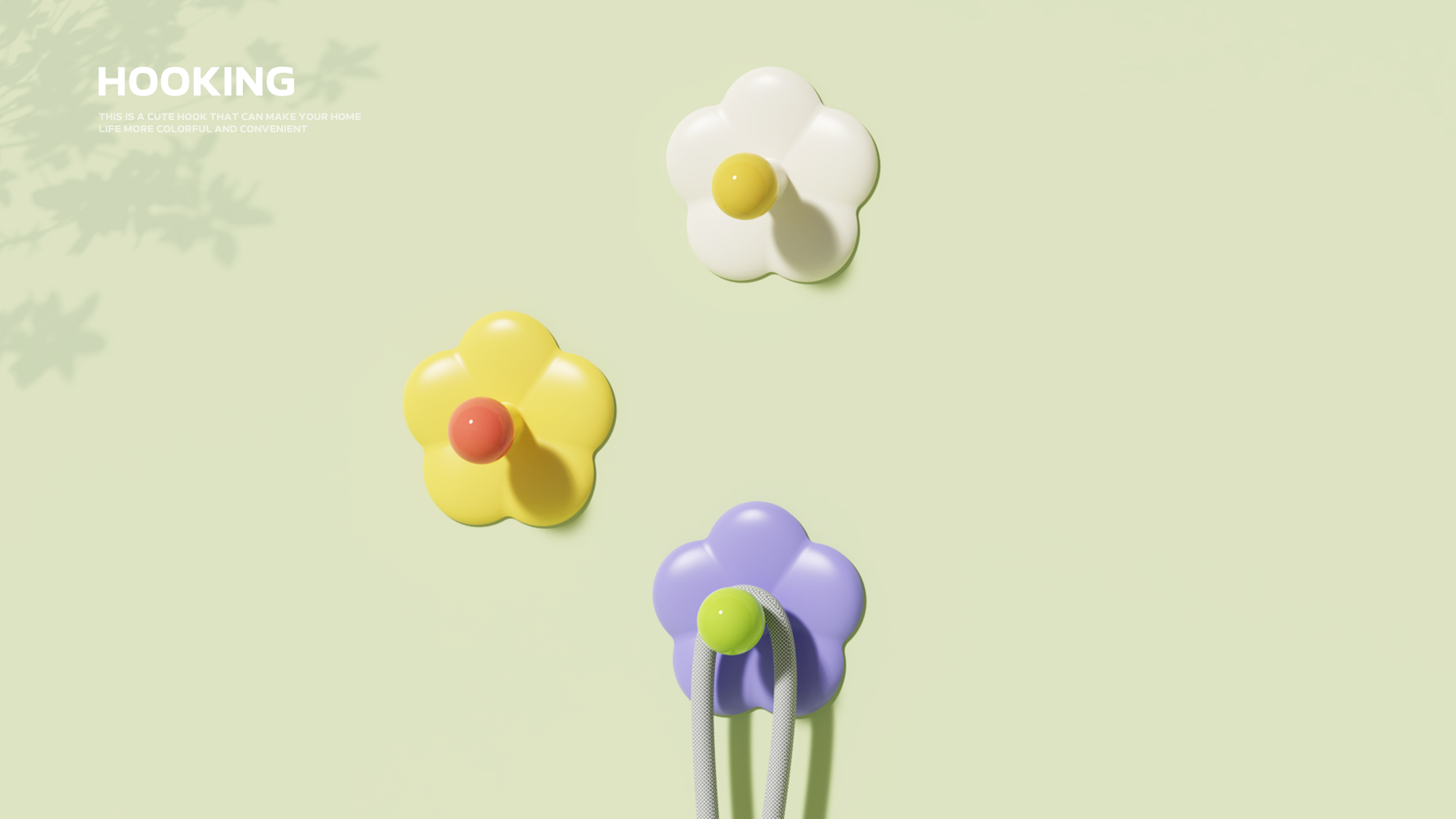 a hook，round ball，lovely，shell，Drawing board，flower，