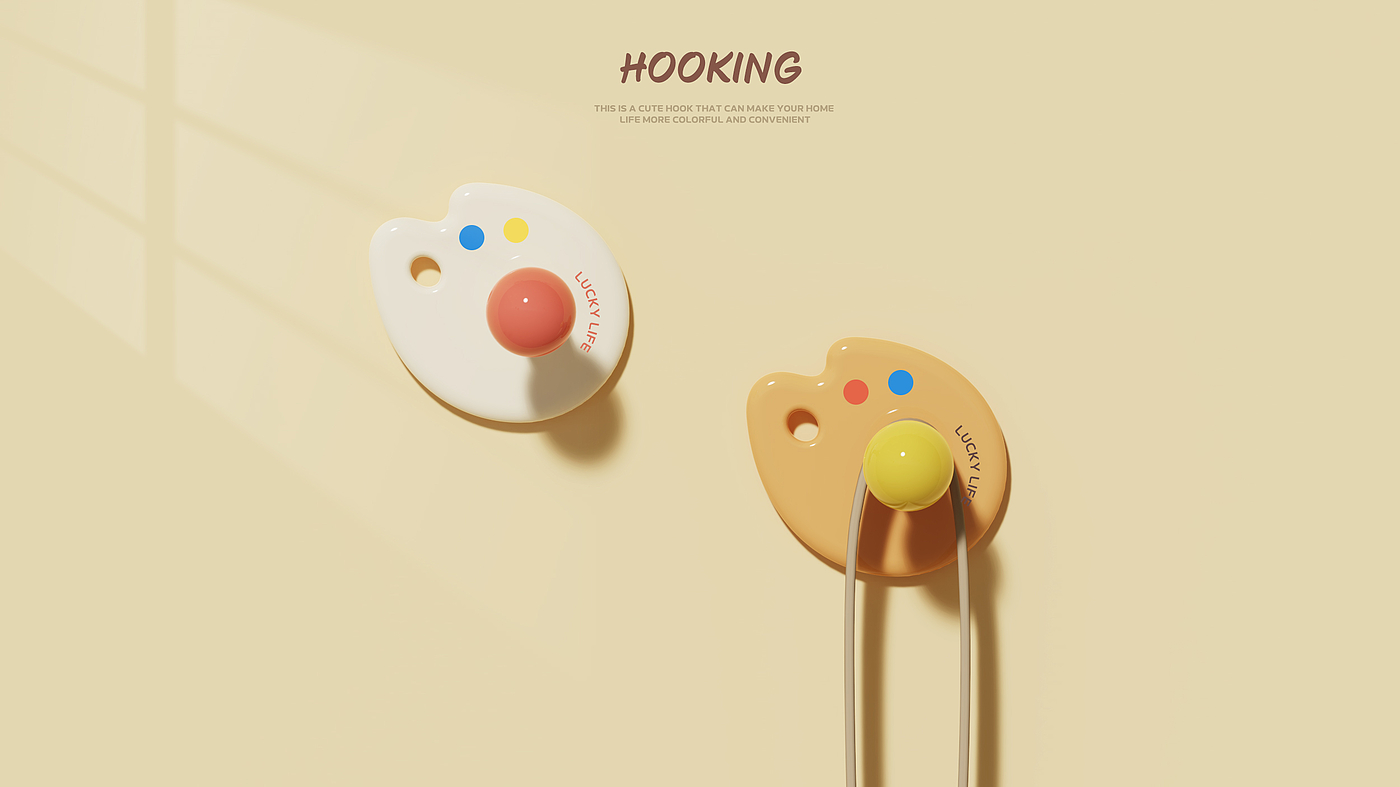 a hook，round ball，lovely，shell，Drawing board，flower，
