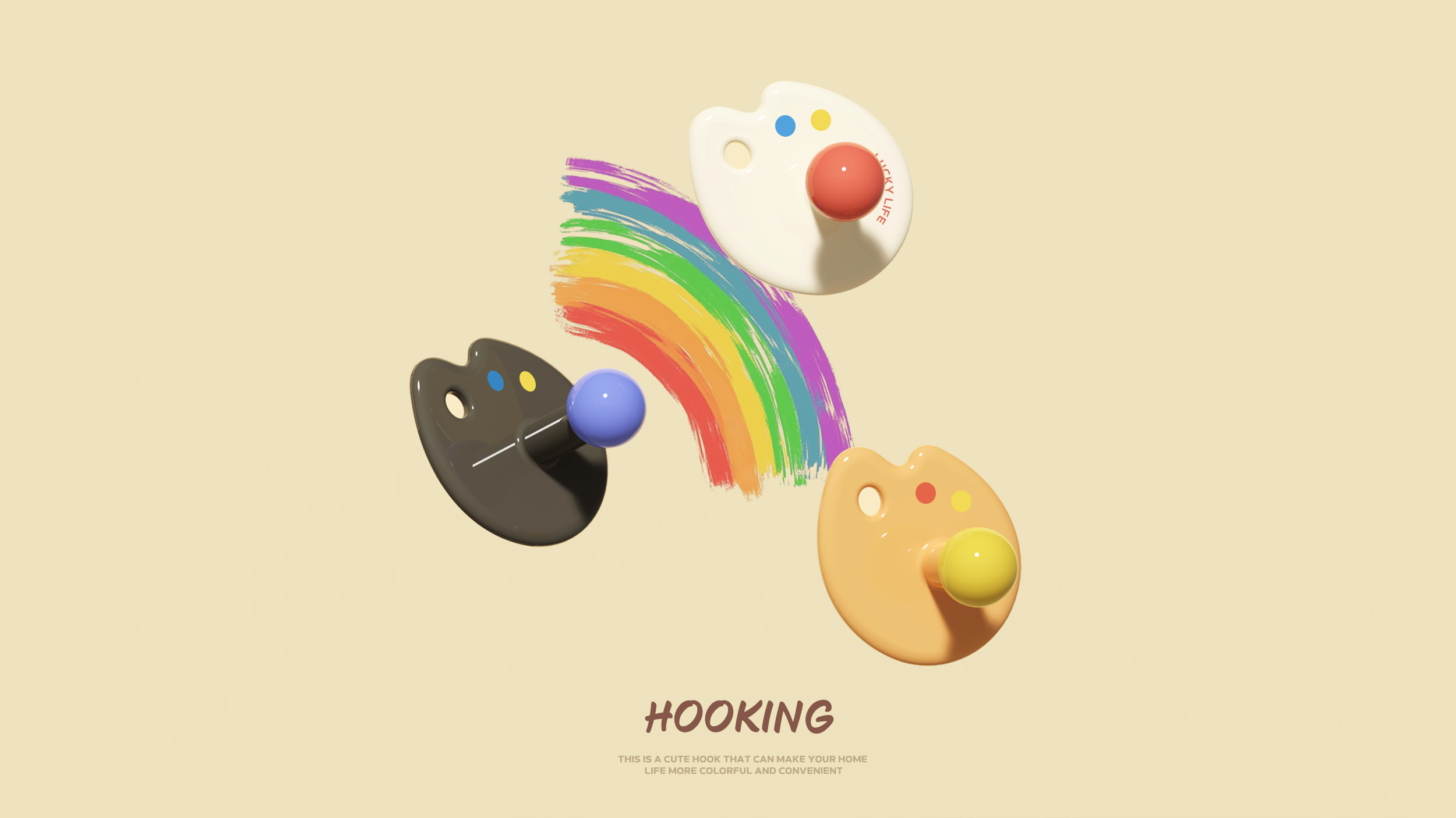 a hook，round ball，lovely，shell，Drawing board，flower，