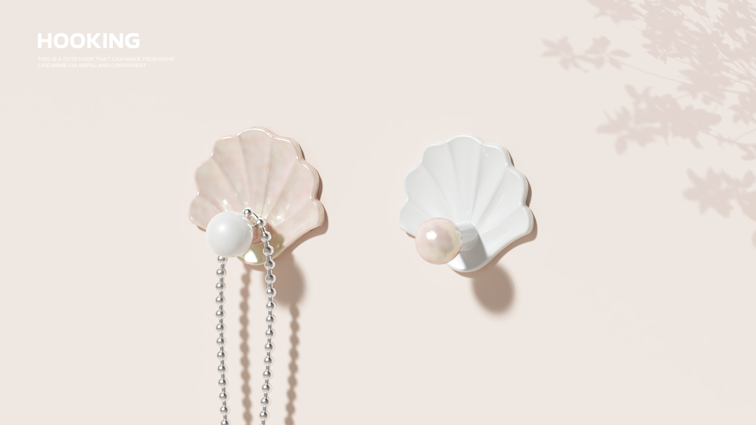 a hook，round ball，lovely，shell，Drawing board，flower，