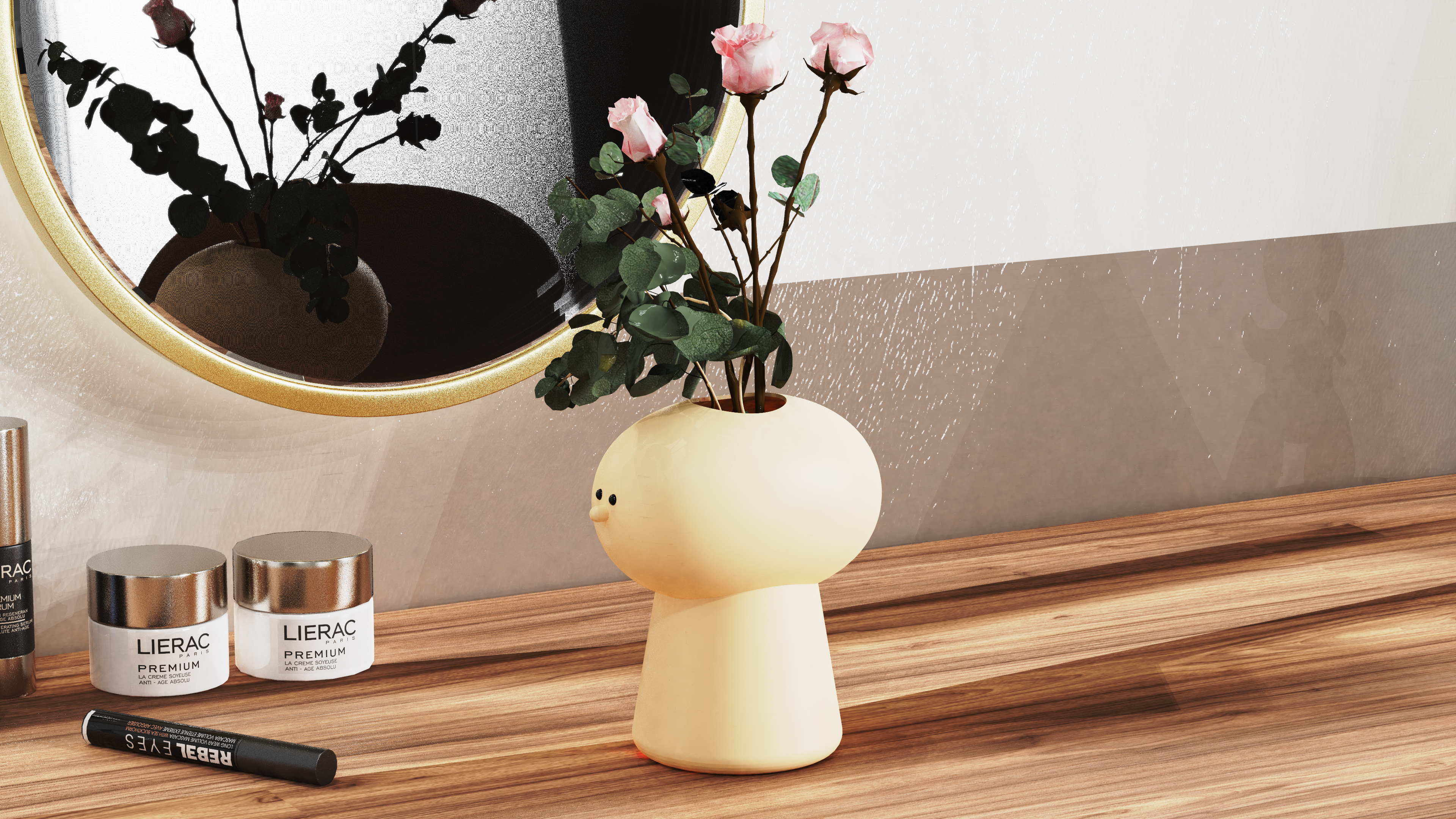 Ceramic Flower Ornament，Cream wind，Advanced Feeling，Jewelry Gift，Quiet wind，TV cabinet desktop minimalist，Ceramic Flower Ornament，