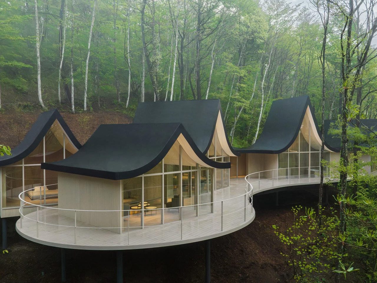 Family house，Natural landscape，Japanese architecture，No Entry，Wooden house，