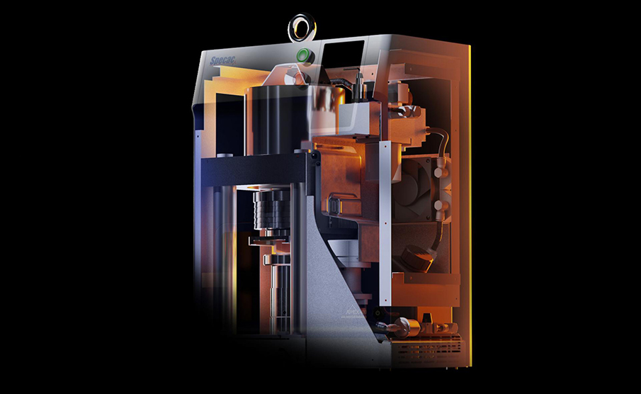 industrial equipment ，Sample preparation for elemental analysis，hydraulic press，Bench hydraulic press，industrial design，product design，