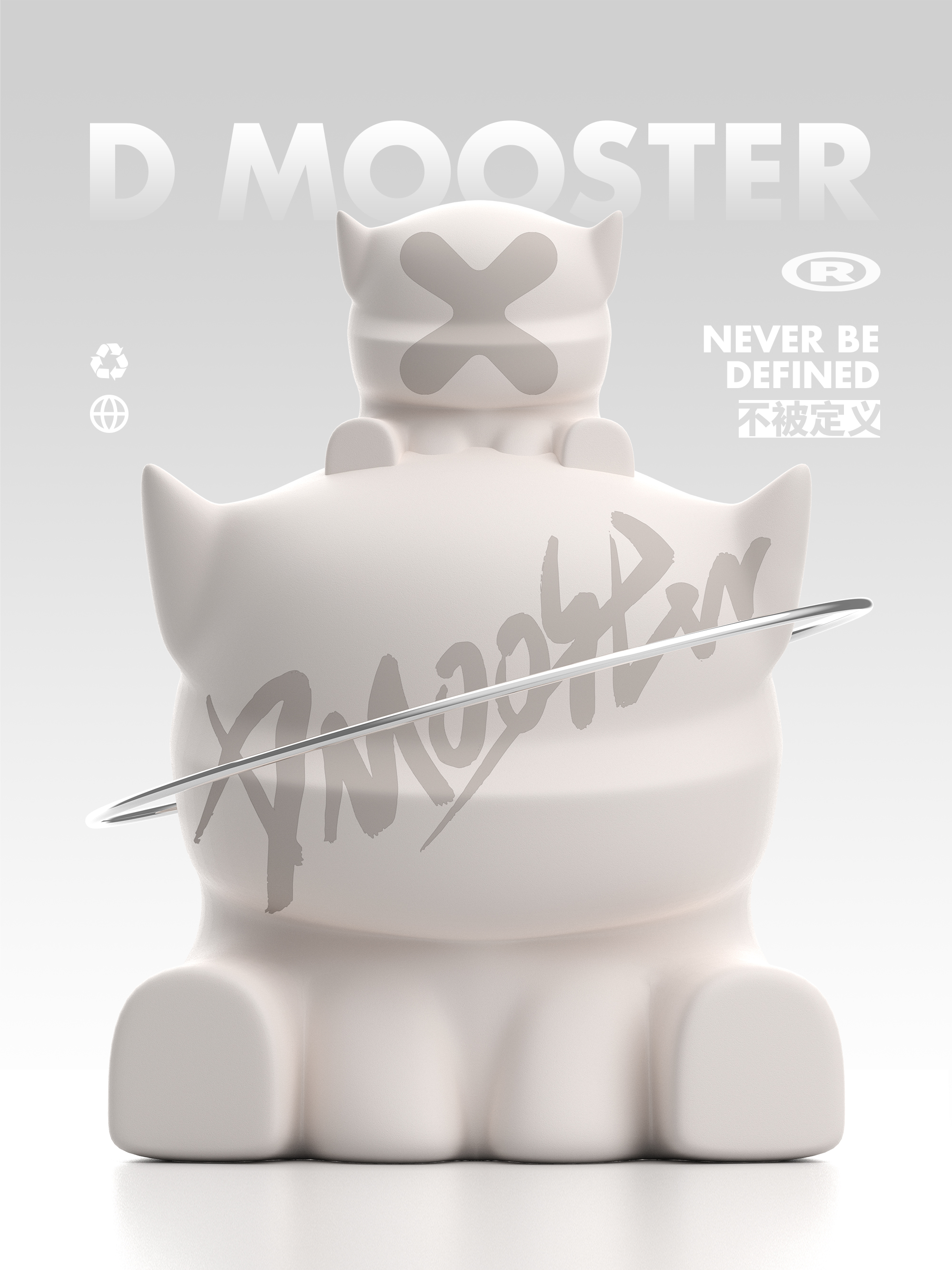 Big Monster，dmooster，Clip-Ear Headphones，Bluetooth headset，industrial design，Render，Chaopin，Tide card，