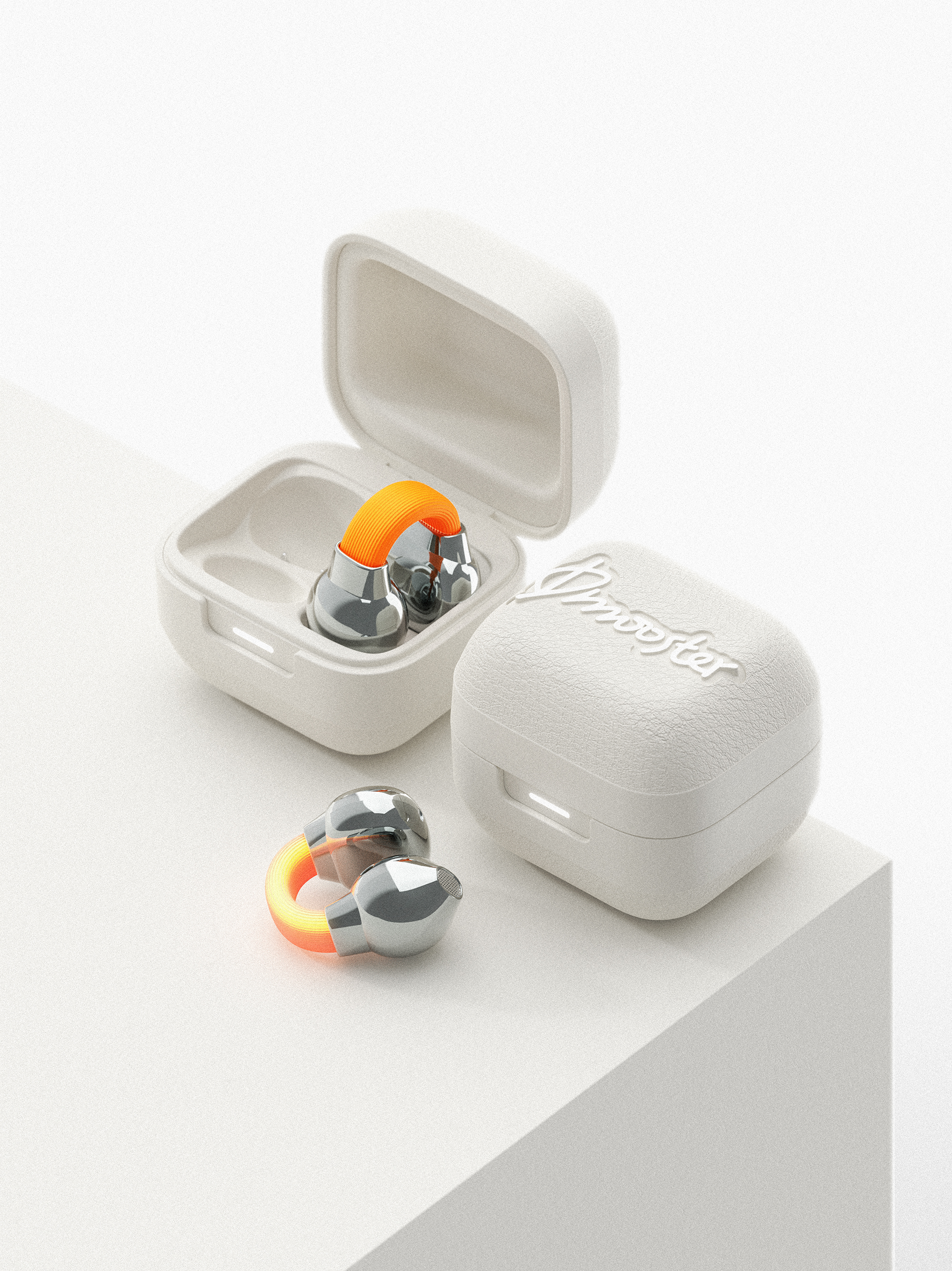 Big Monster，dmooster，Clip-Ear Headphones，Bluetooth headset，industrial design，Render，Chaopin，Tide card，