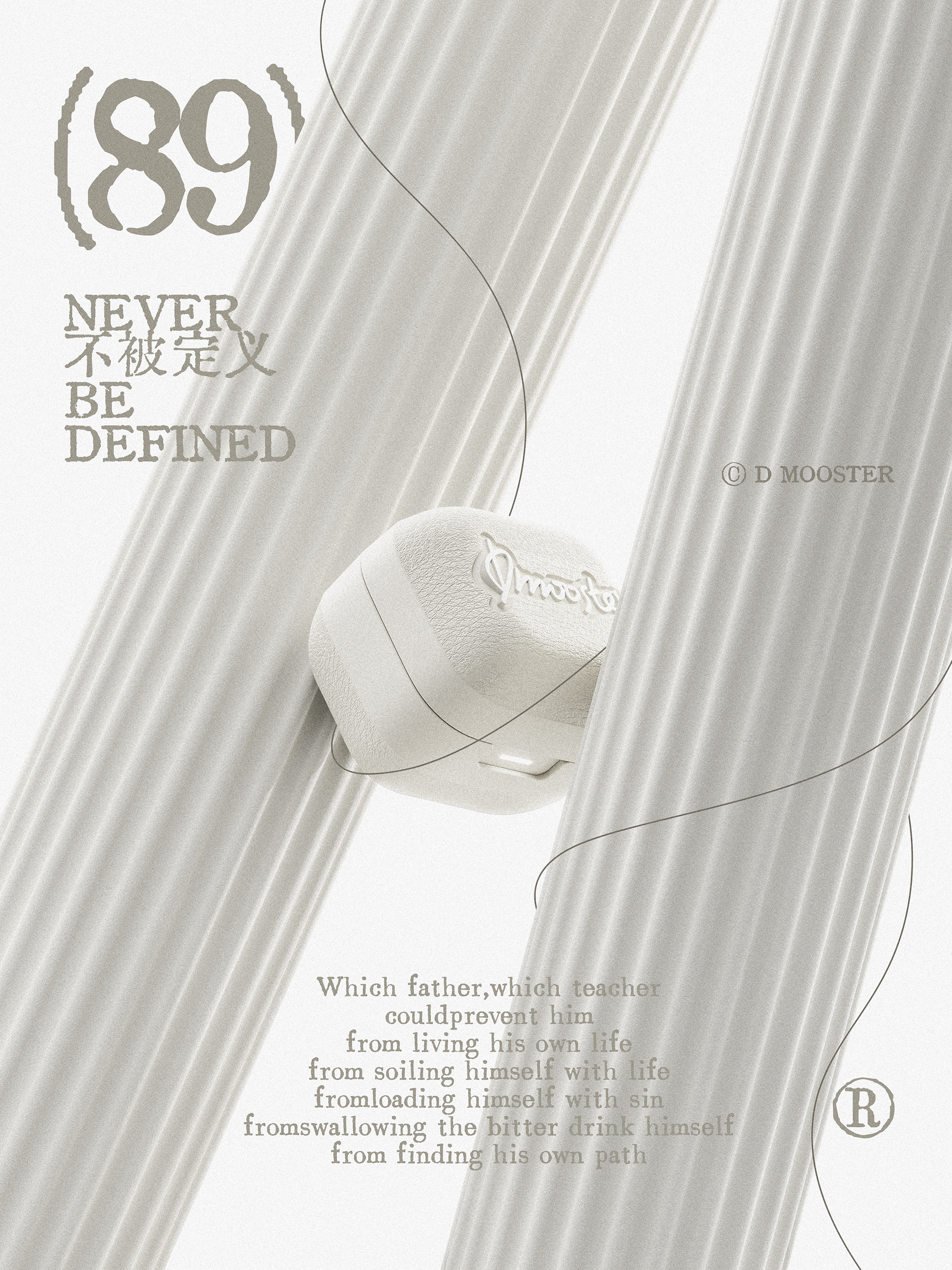 Big Monster，dmooster，Clip-Ear Headphones，Bluetooth headset，industrial design，Render，Chaopin，Tide card，