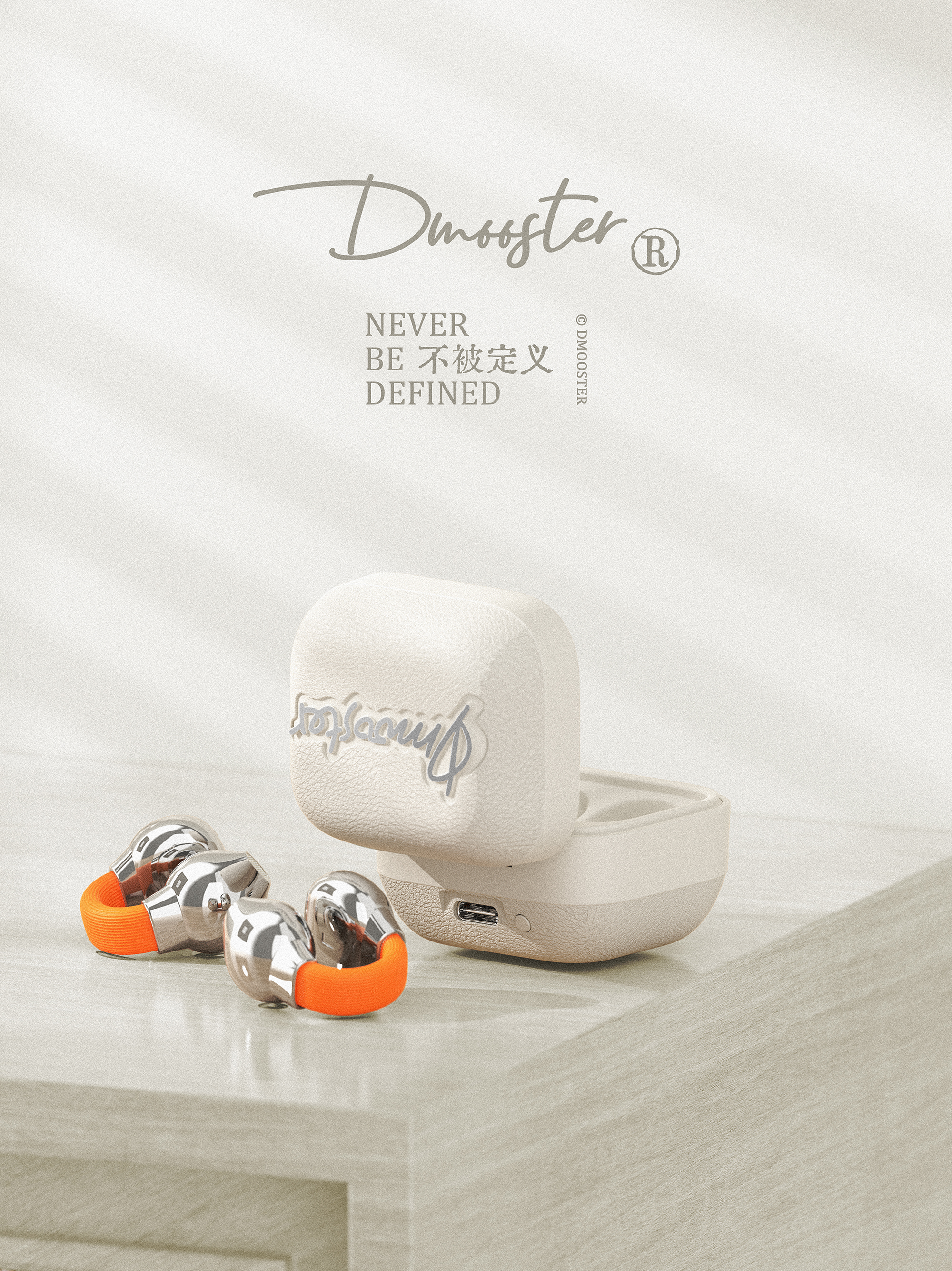 Big Monster，dmooster，Clip-Ear Headphones，Bluetooth headset，industrial design，Render，Chaopin，Tide card，