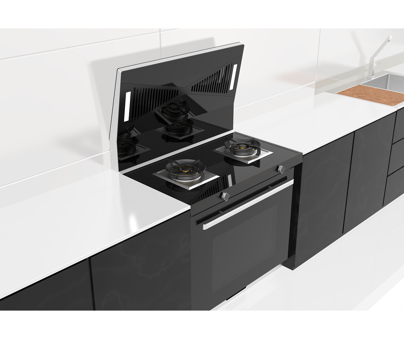 household electrical appliances，Kitchen appliances，Integrated stove，household，concept，