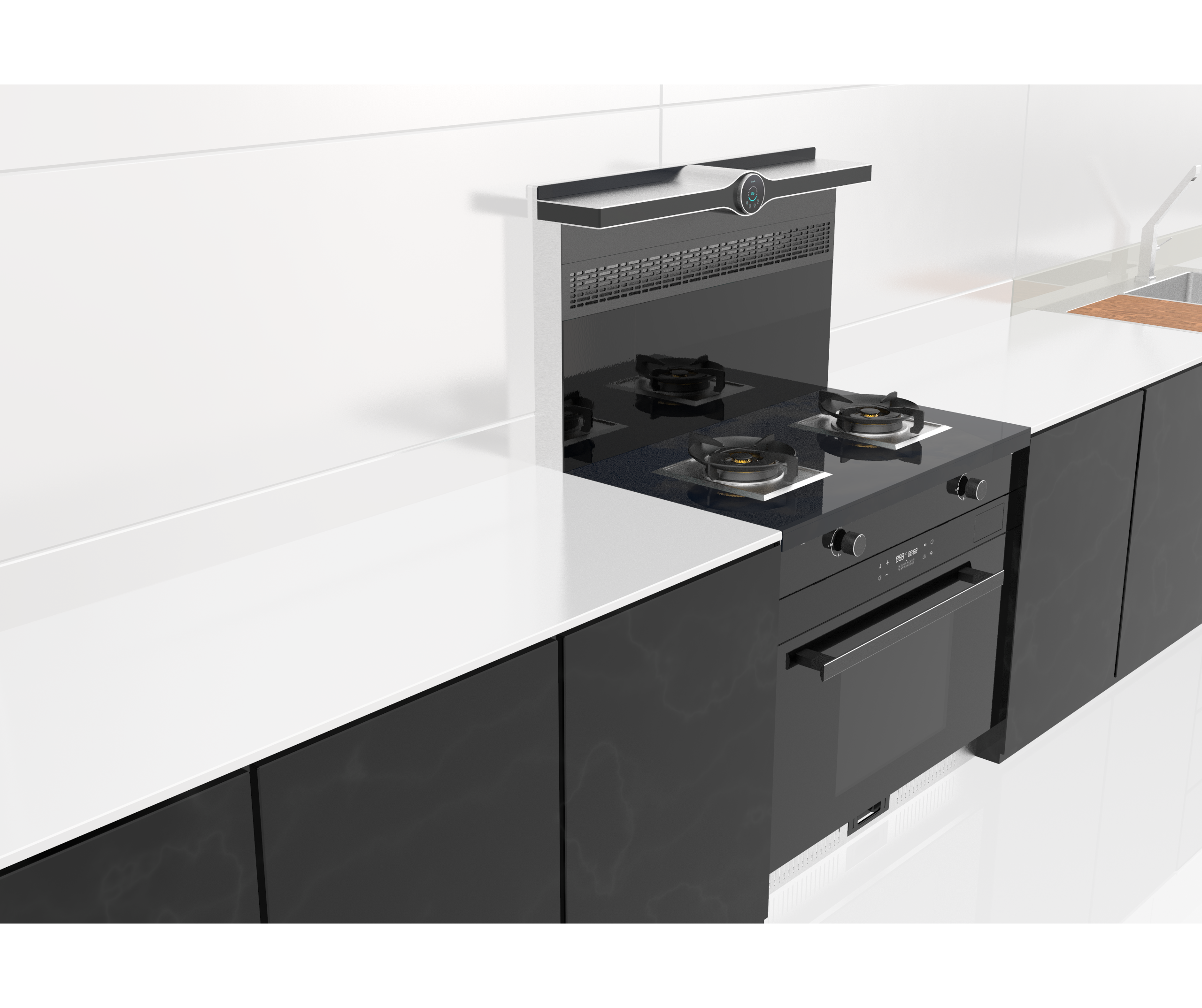 household electrical appliances，Kitchen appliances，Integrated stove，household，concept，