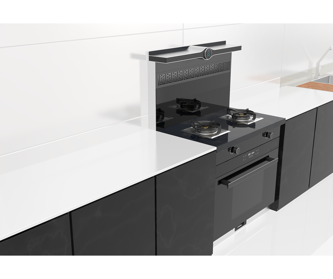 household electrical appliances，Kitchen appliances，Integrated stove，household，concept，