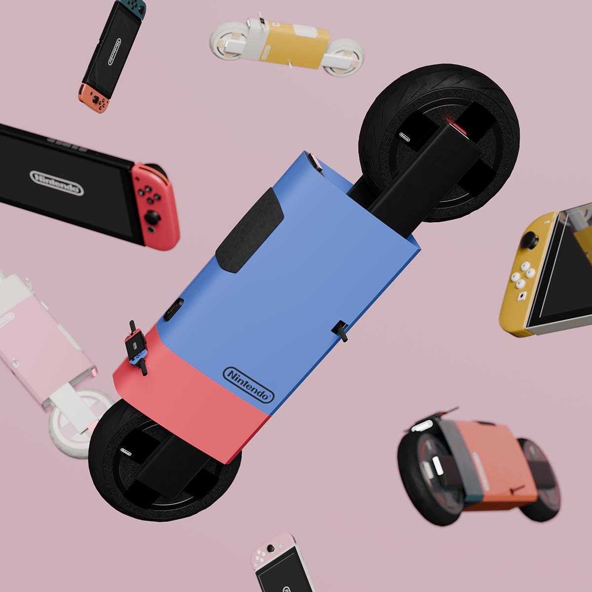 Nintendo Motorcycle，vehicle，motorcycle，Nintendo，