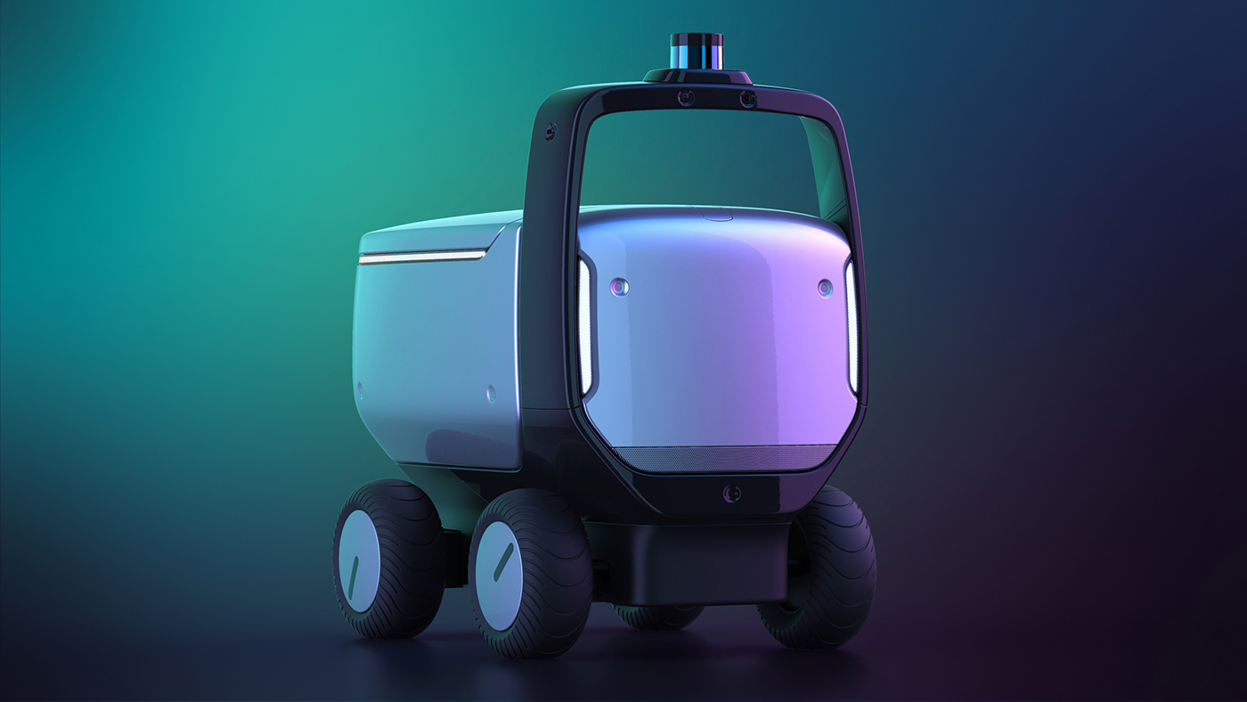 Delivery Robot，robot，Digital，conceptual design，
