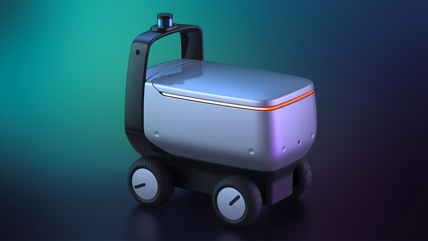 Delivery Robot，robot，Digital，conceptual design，