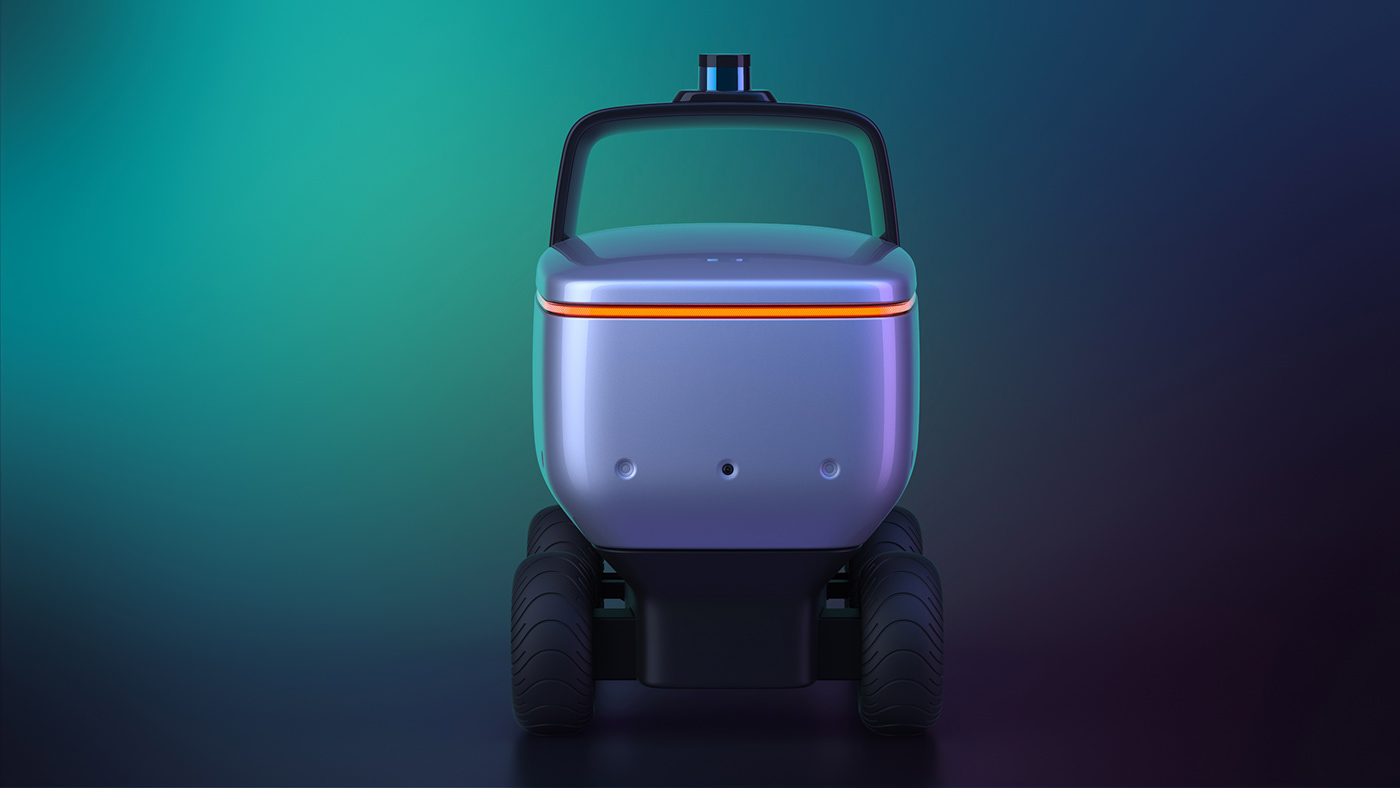 Delivery Robot，robot，Digital，conceptual design，