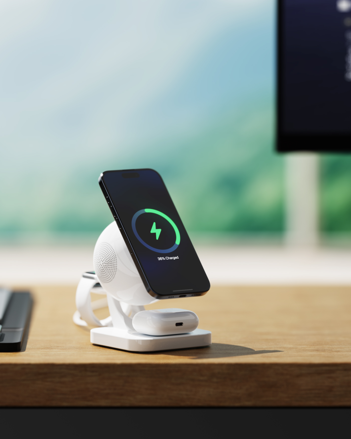 Three-in-one wireless charger，wireless charger ，3C products，