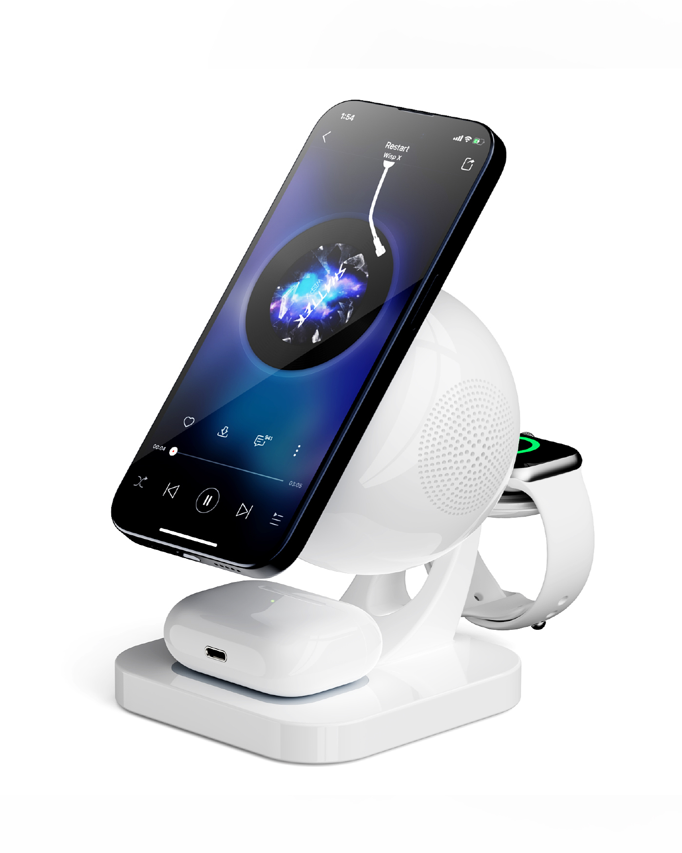 Three-in-one wireless charger，wireless charger ，3C products，