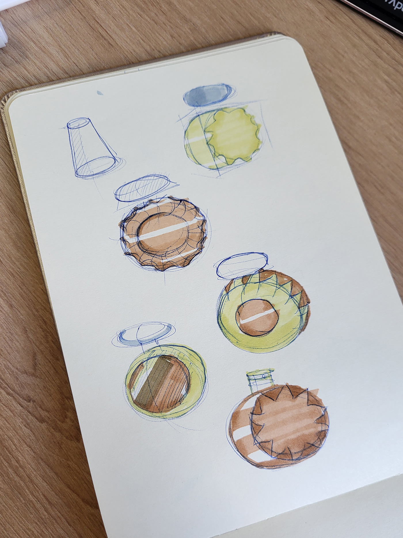 Perfume bottle，conceptual design，packing design，Cosmetics，