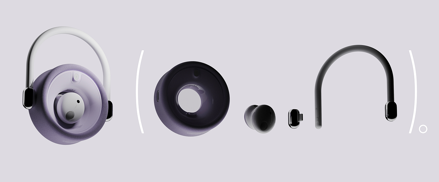 zero sense curve，product design，Digital intelligence，headset，