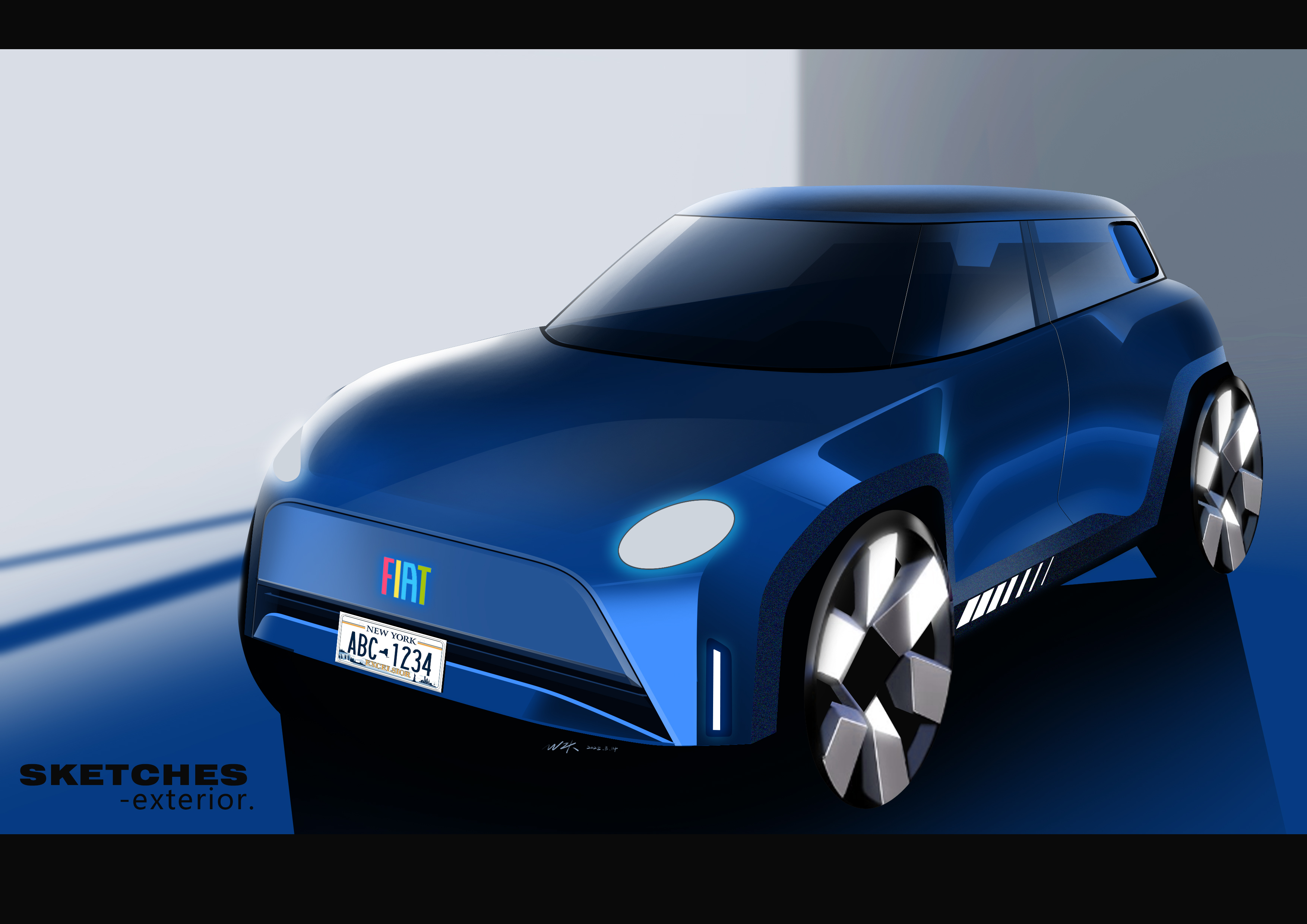 Exterior design，Interior design，PS rendering，exterior，interior，Interior parts，Steering wheel design，Seat design，