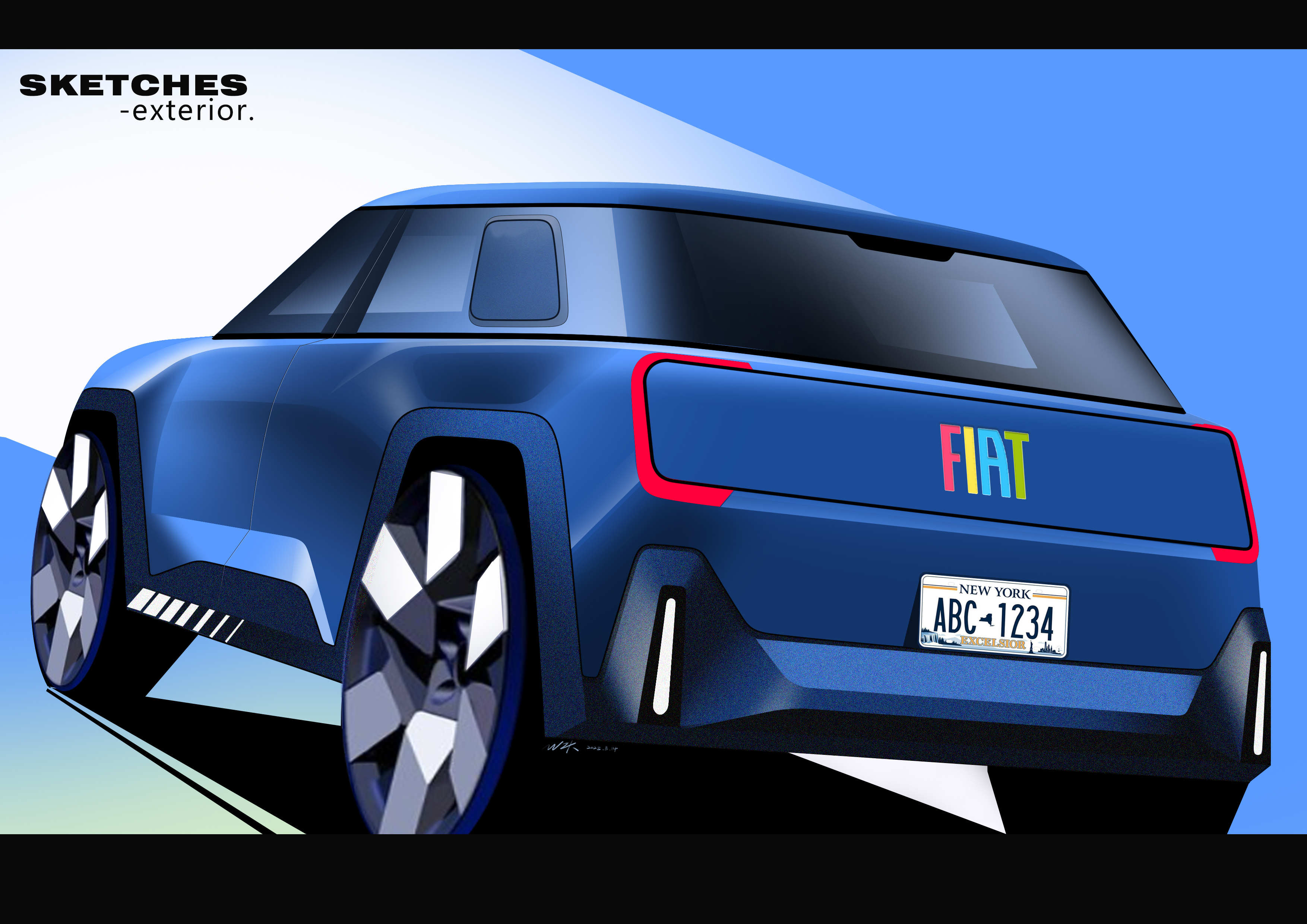 Exterior design，Interior design，PS rendering，exterior，interior，Interior parts，Steering wheel design，Seat design，