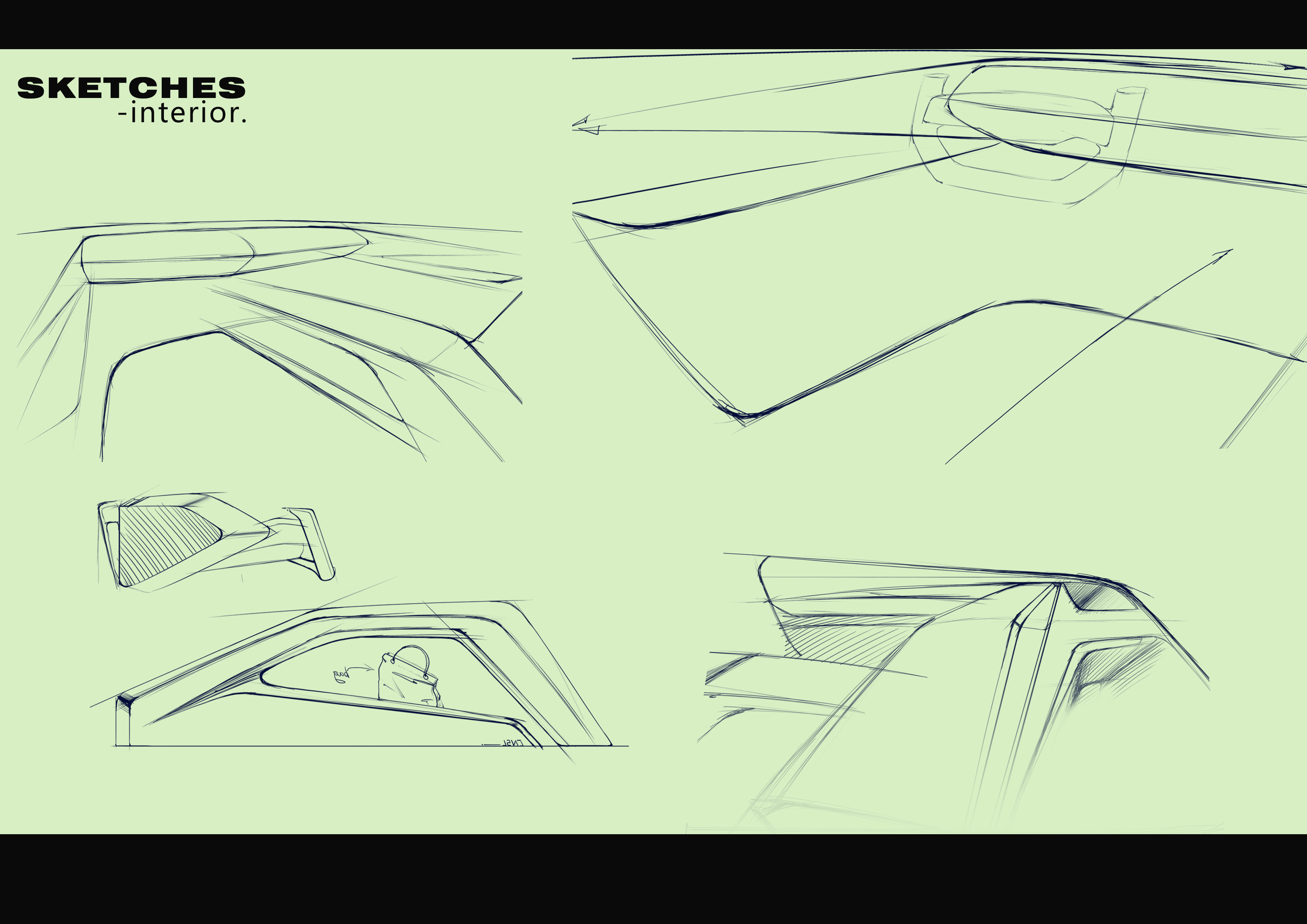 Exterior design，Interior design，PS rendering，exterior，interior，Interior parts，Steering wheel design，Seat design，